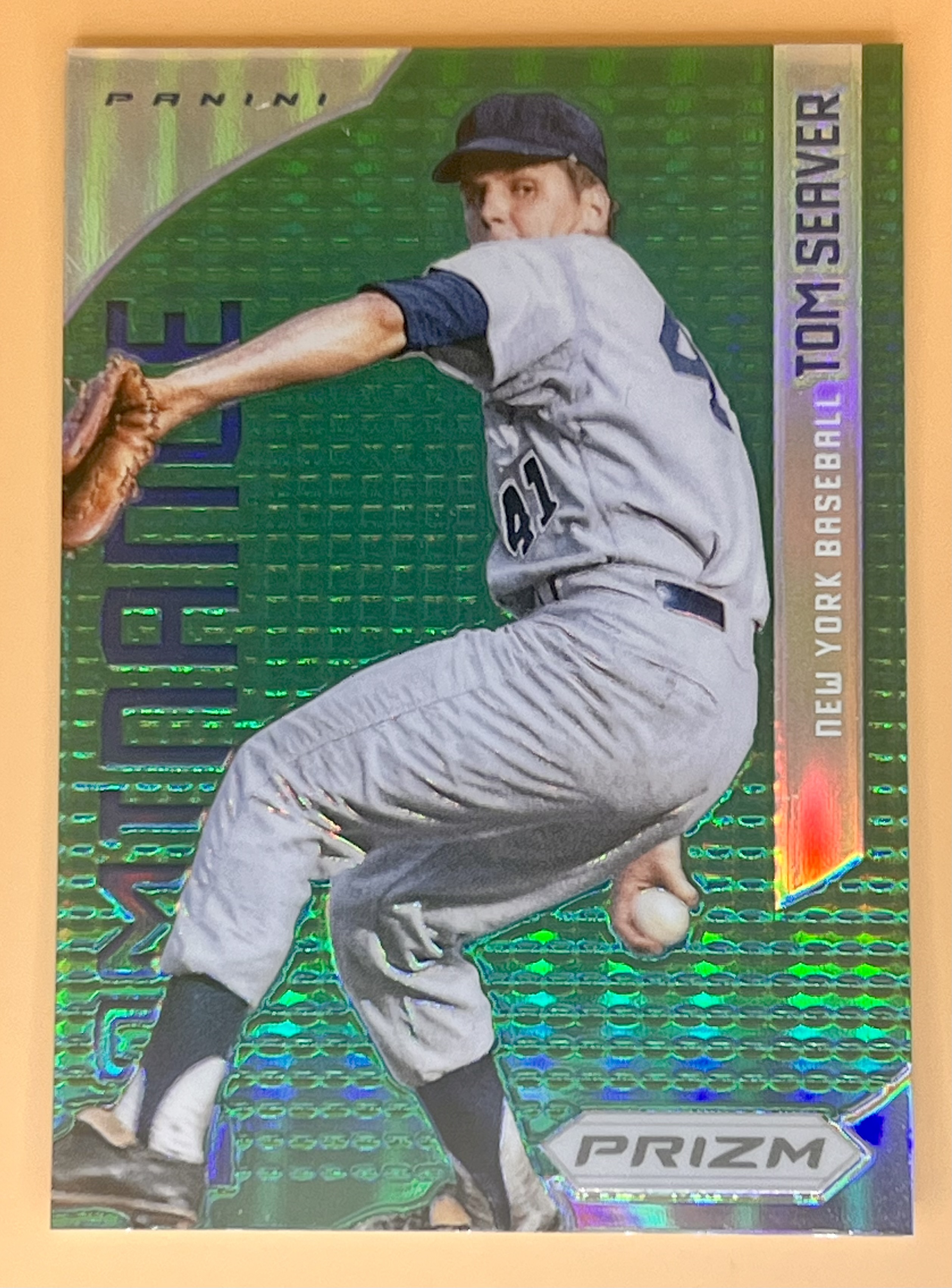 2012 Prizm Baseball  Tom Seaver #D3 Green Prizm Dominance SP