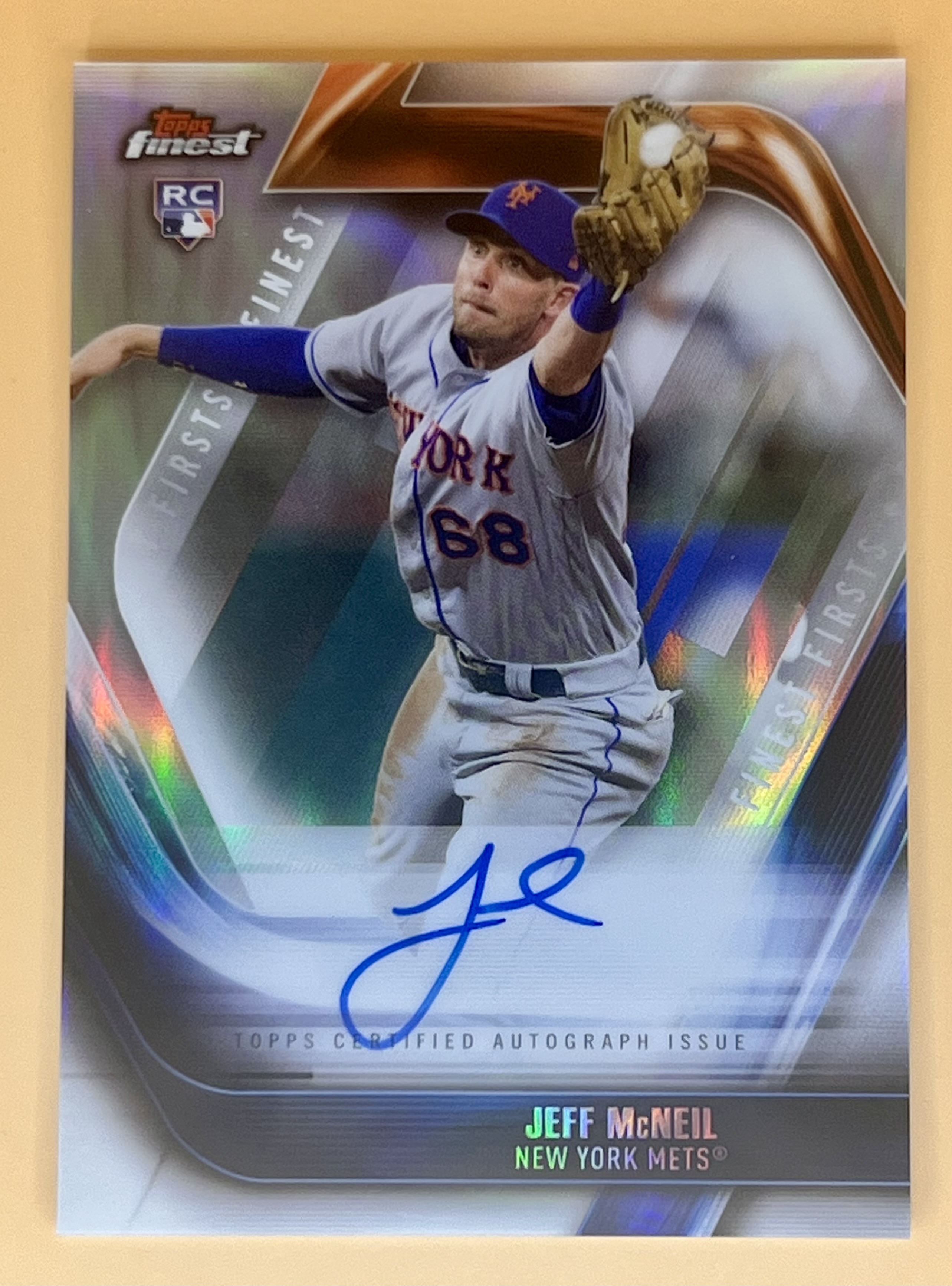 2019 Topps Finest Firsts Jeff McNeil #FFA-JM Rookie RC  Auto refractor 
