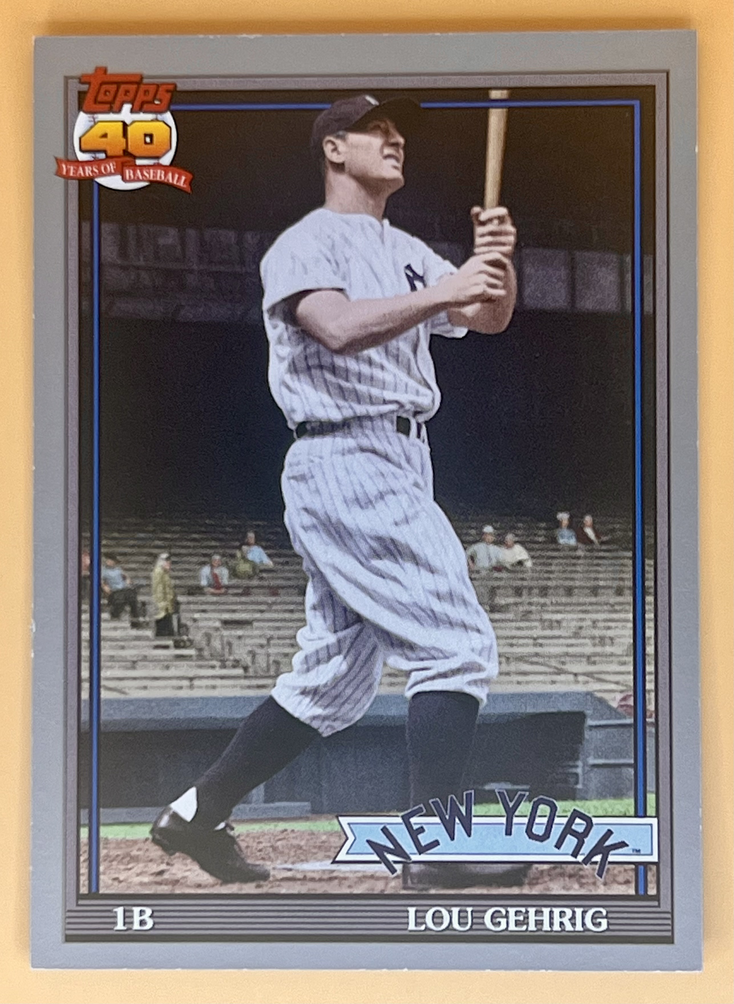 2021 Topps  40th Anniversary  Lou Gehrig #195 Silver /99 Yankee Great 🔥