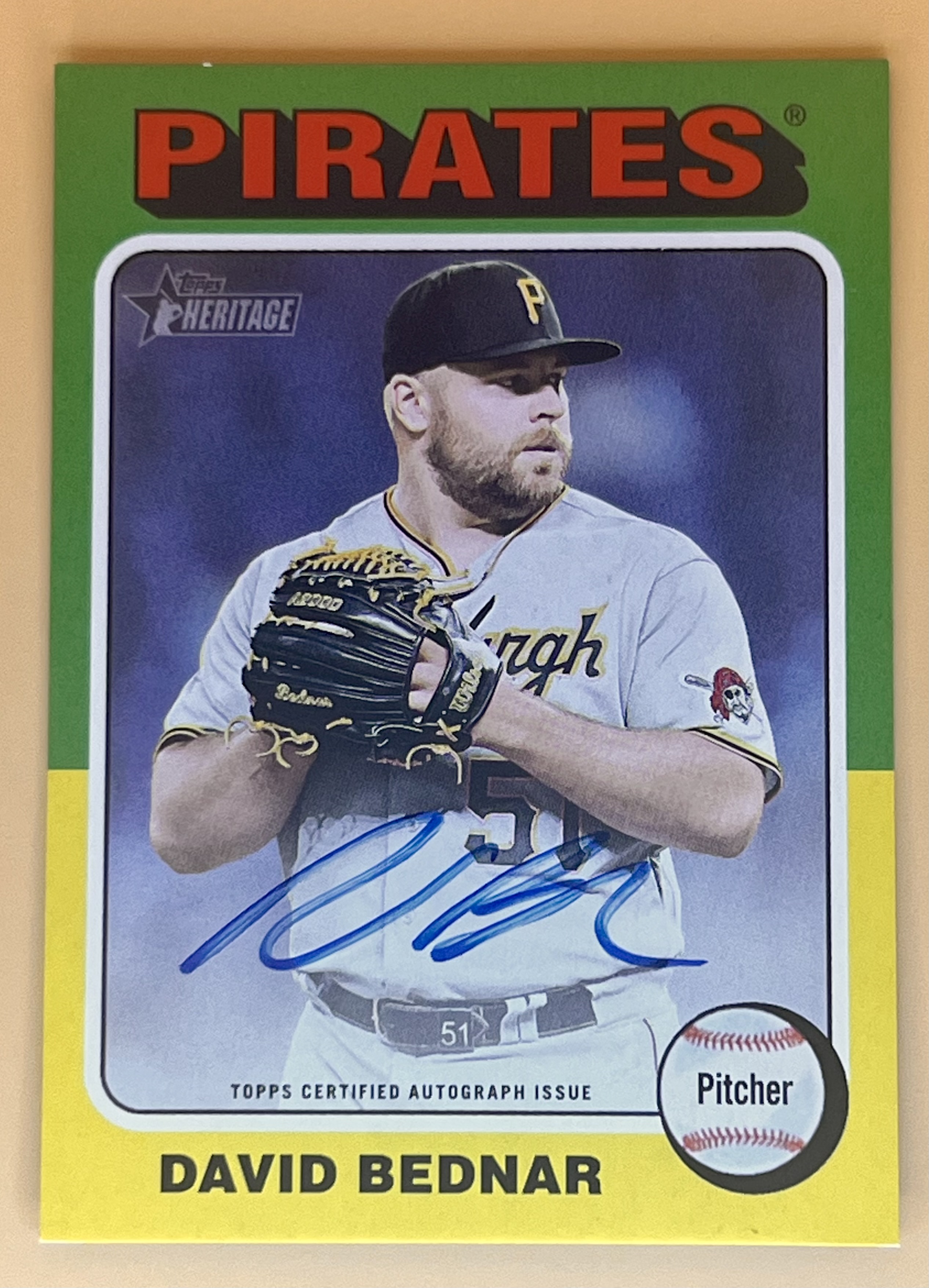 2024 Topps Heritage Baseball  David Bednar #ROA-DB Real one Autographs Auto 