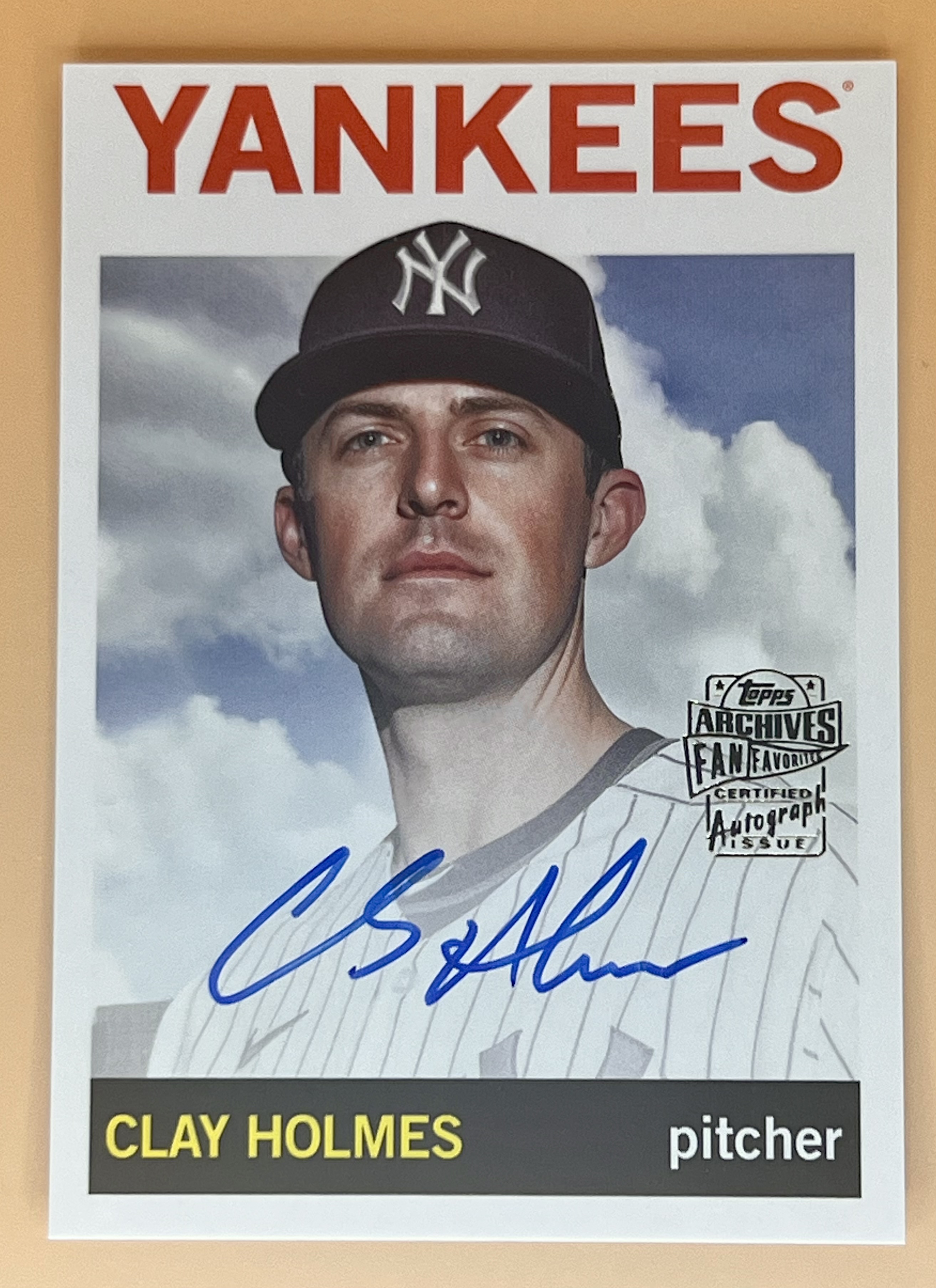 2023 Topps Archives  Clay Holmes #64FF-CH Fan Favorites Auto 