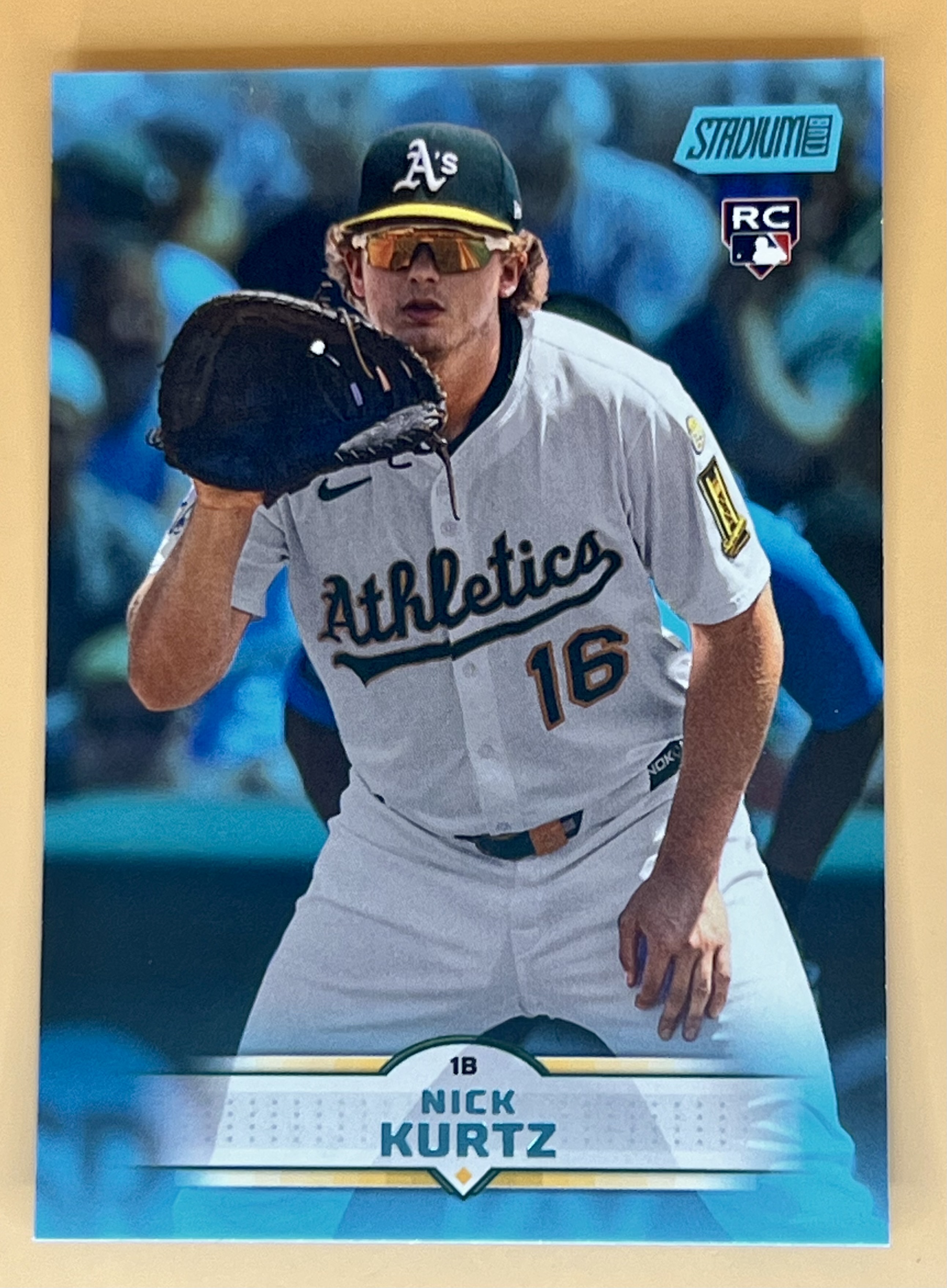 2025 Topps Stadium Club Nick Kurtz #9 Light Blue Foil Rookie RC