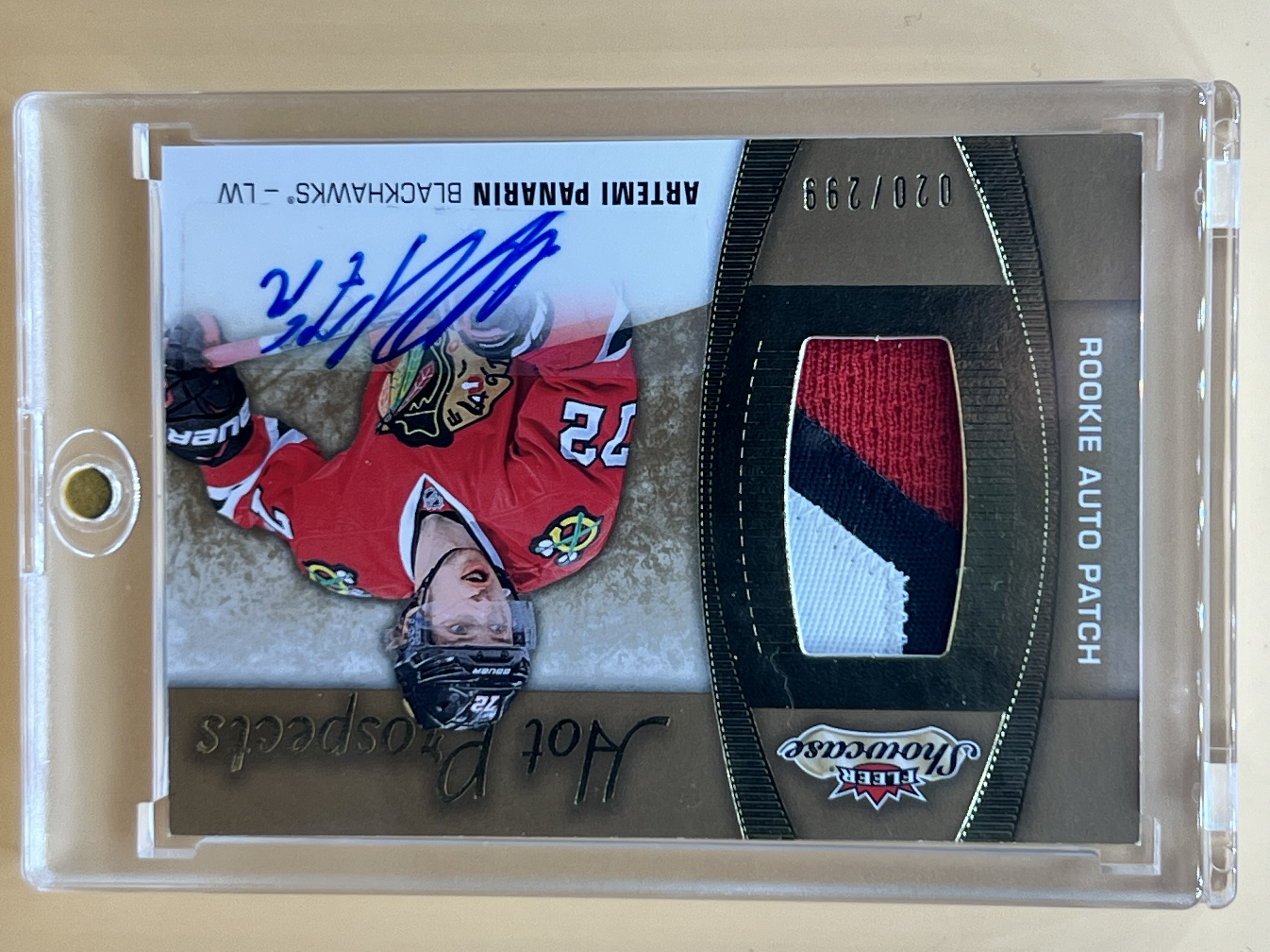 2015-16 Fleer Showcase Hockey Artemi Panarin #192 Hot Prospects RPA /299 RC