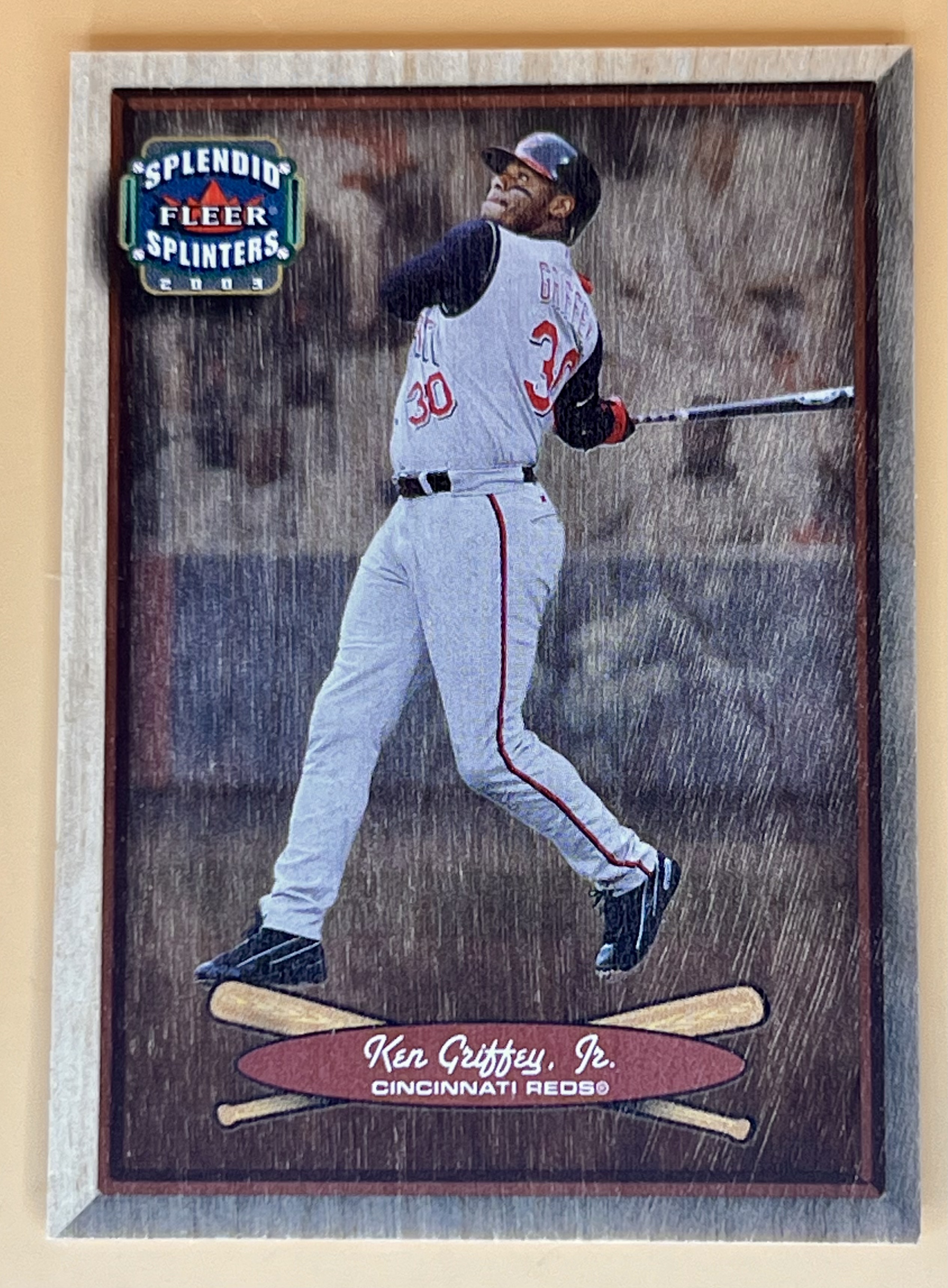 2003 Fleer Spledid Splinters Ken Griffey JR #103 Wood /499