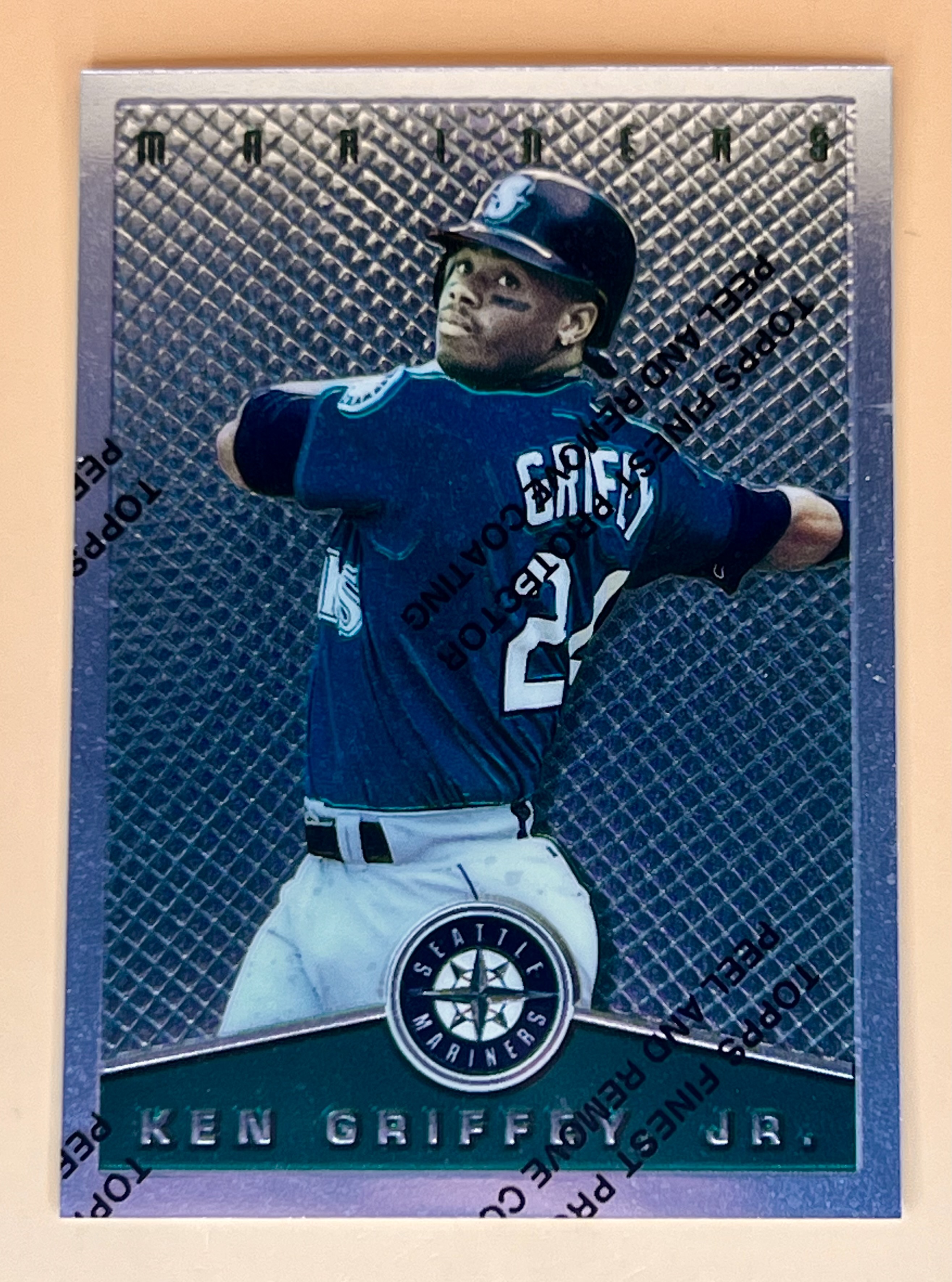1995 Topps Ken Griffey JR #3 Total Bases Finest w/ Protective coating