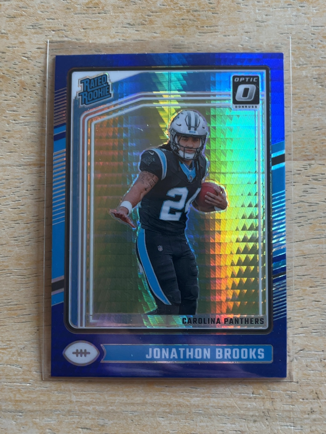2024 Donruss Optic Jonathan Brooks #258 Blue Hyper Prizm