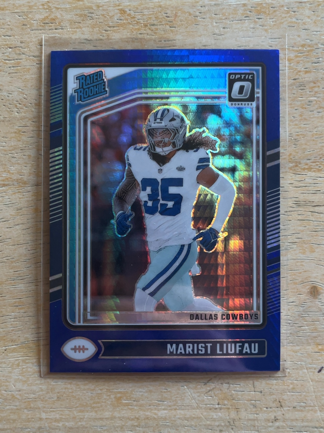 2024 Donruss Optic Marist Liufau #273 Blue Hyper Prizm