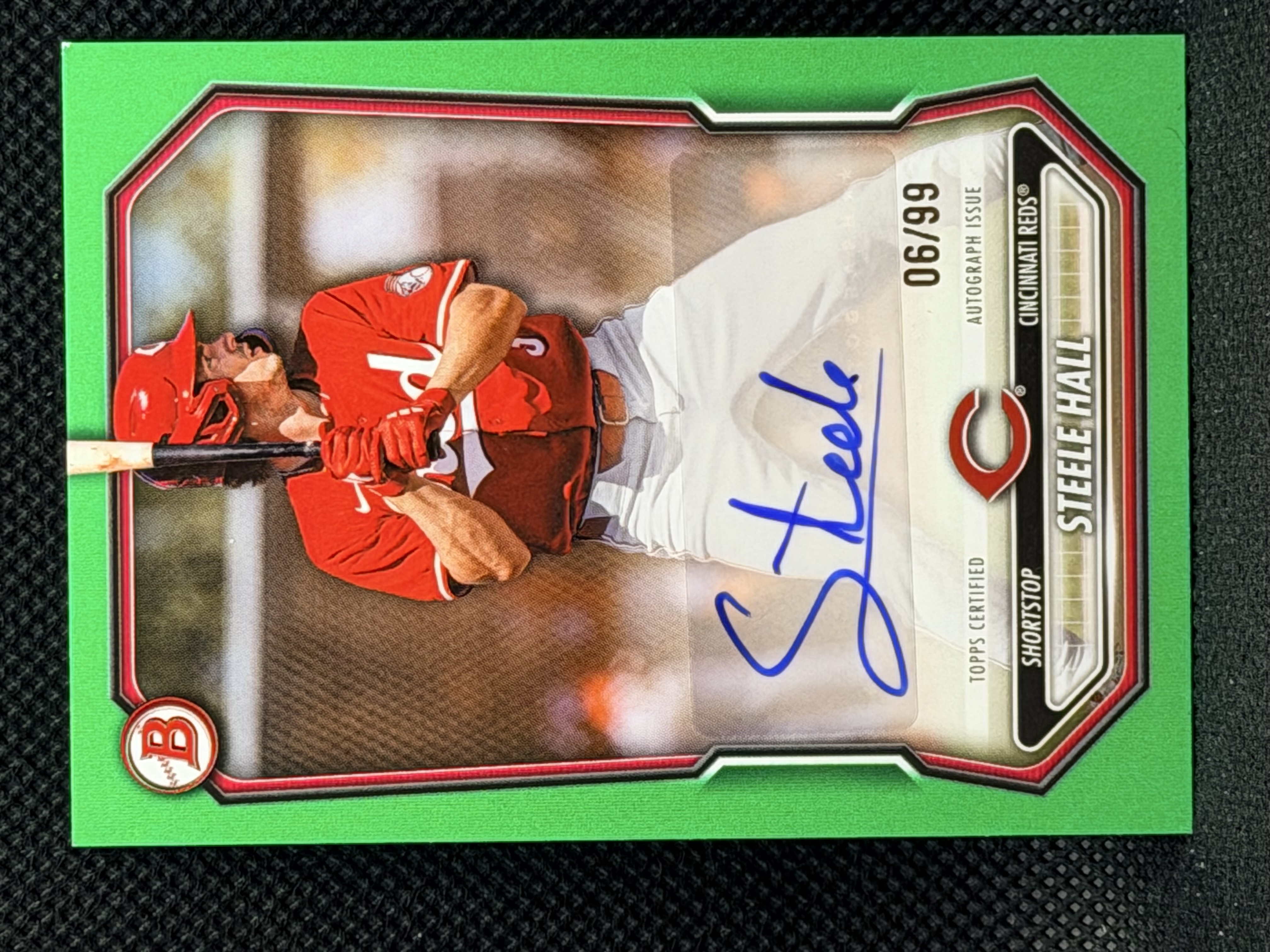 2026 Bowman Baseball Steele Hall #BPA-SH Prospect Auto Green /99