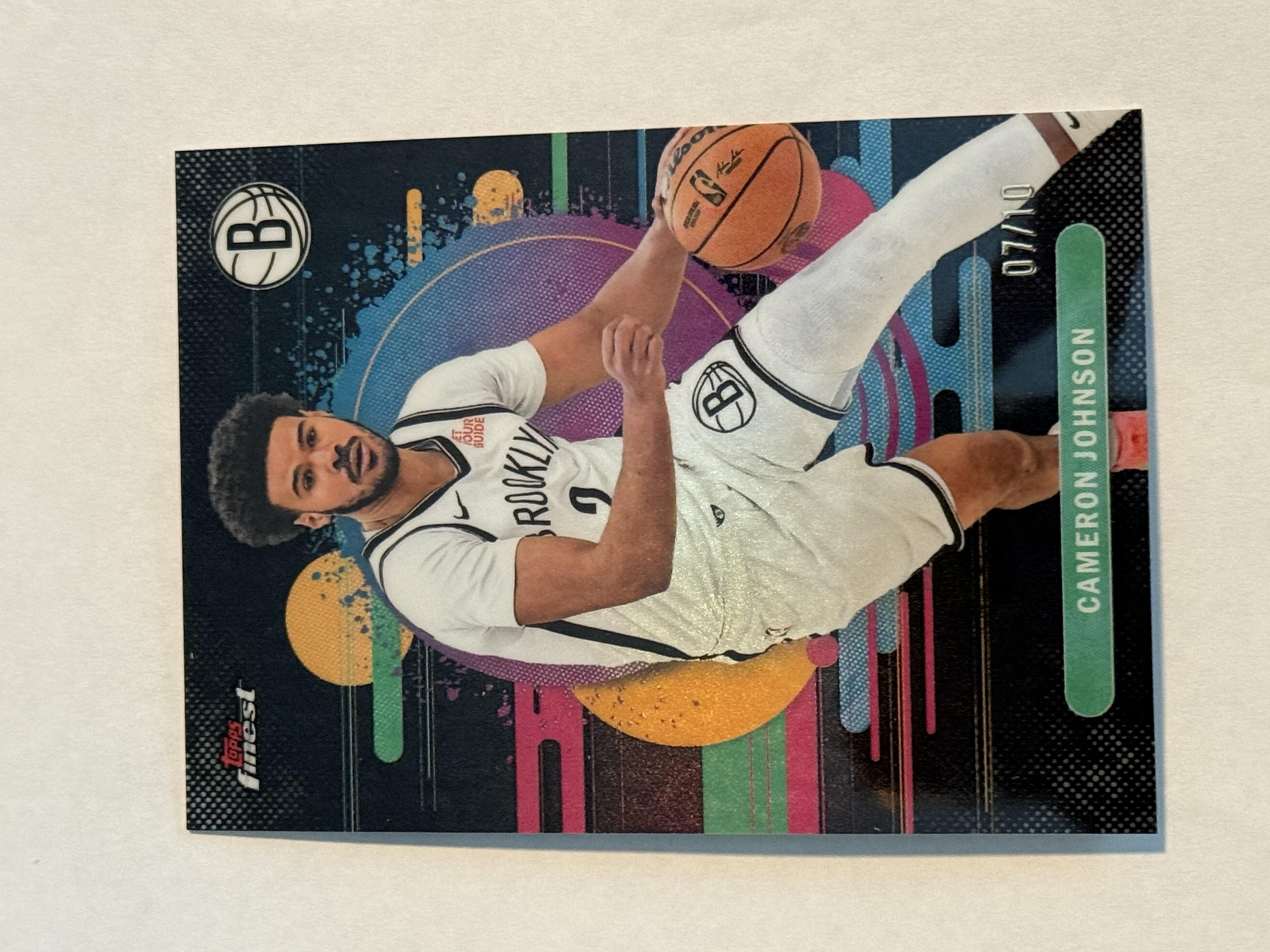 2025-26 Topps Finest Cameron Johnson #07/10 Uncommon Black Refractor