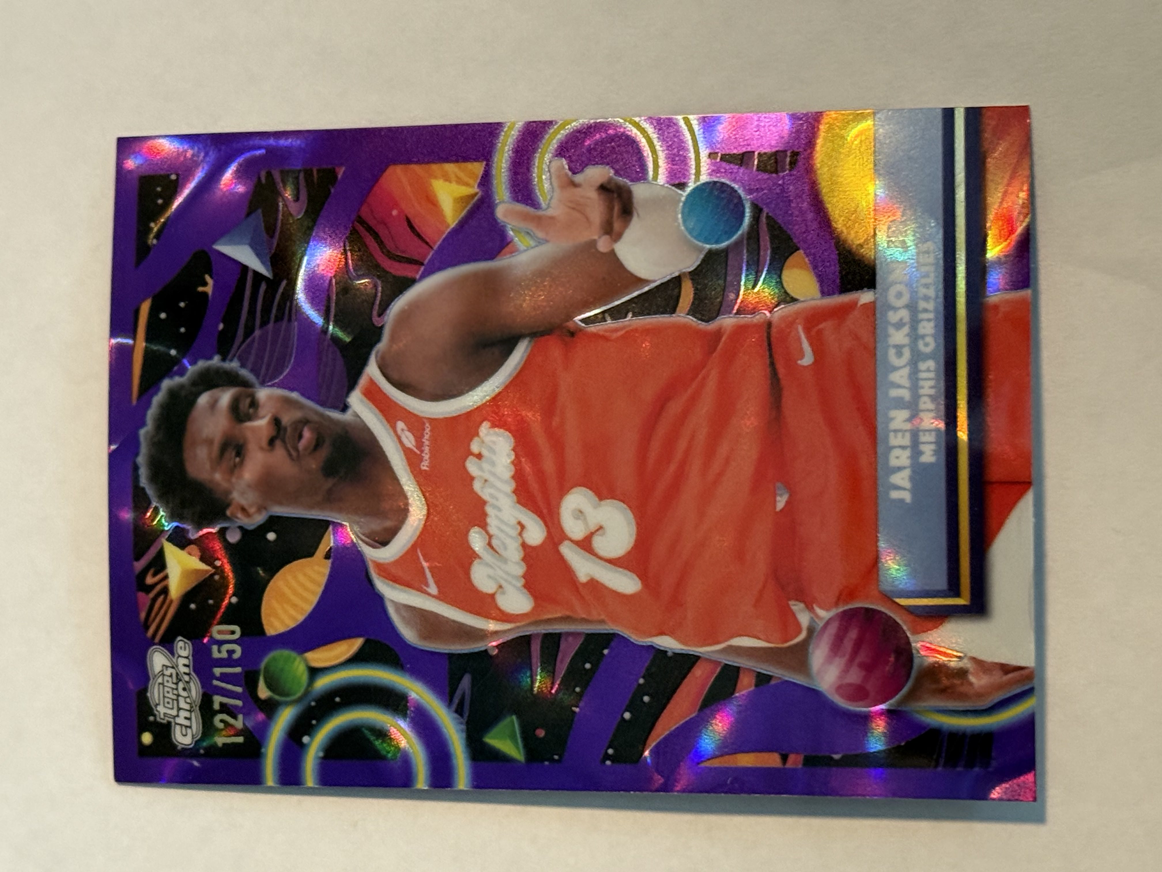 2025-26 Topps Chrome Cosmic Jaren Jackson Jr. #127/150 Purple Nebula