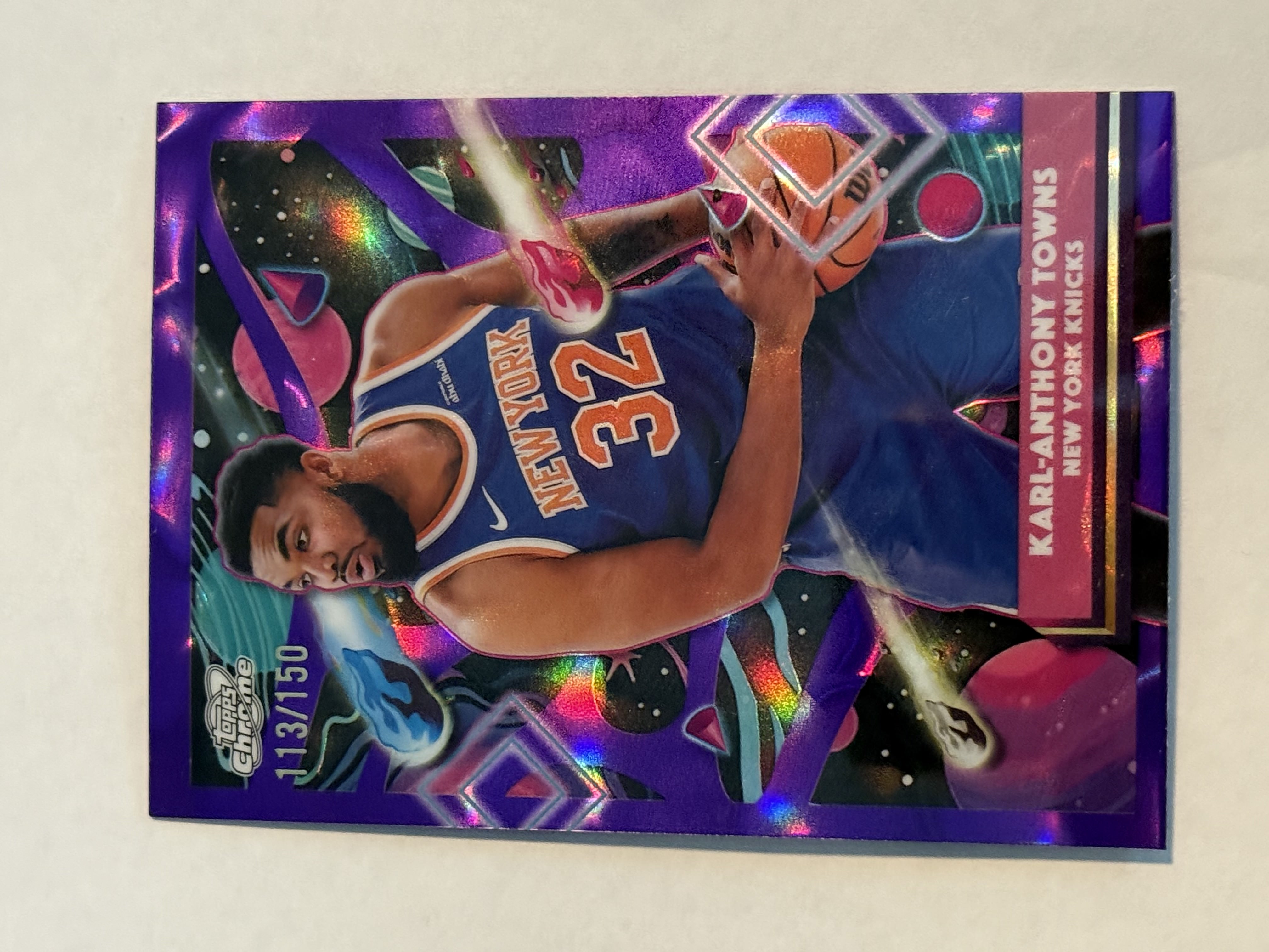 2025-26 Topps Chrome Cosmic  Karl-Anthony Towns #113/150 Purple Nebula
