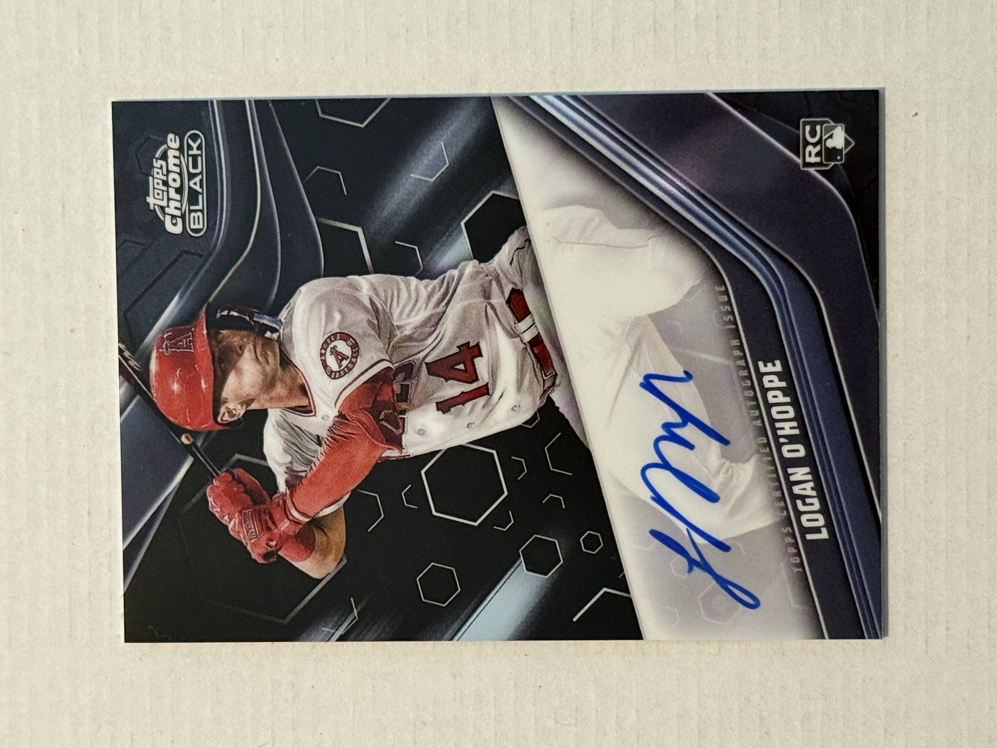 2023 Topps Chrome Black Logan O'Hoppe Base Auto