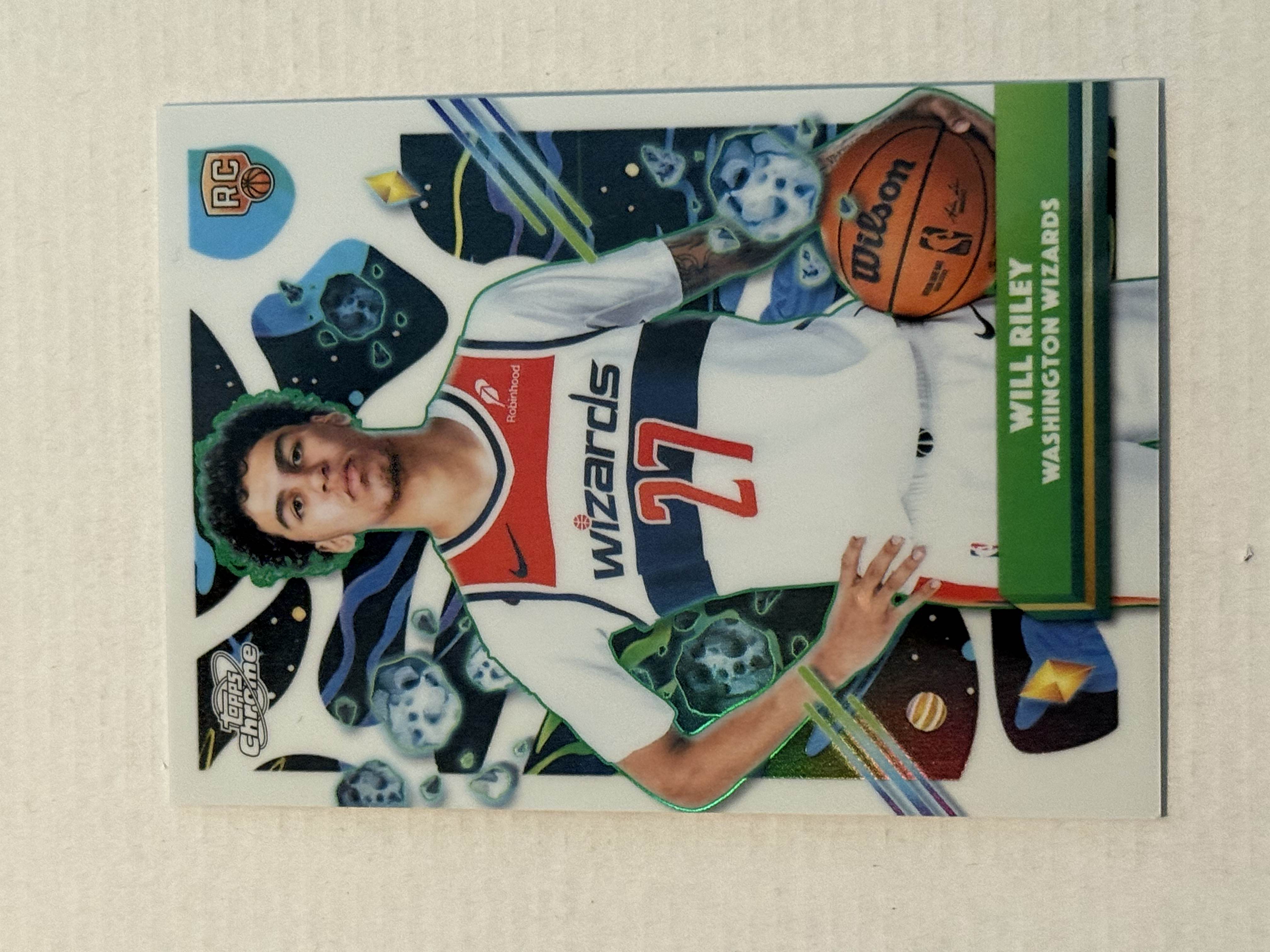 2025-26 Topps Chrome Cosmis Will Riley White Hole Refractor SSP