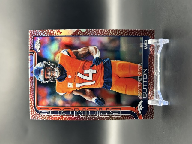 2025 Topps Chrome Courtland Sutton ##86 Football Leather Refractor
