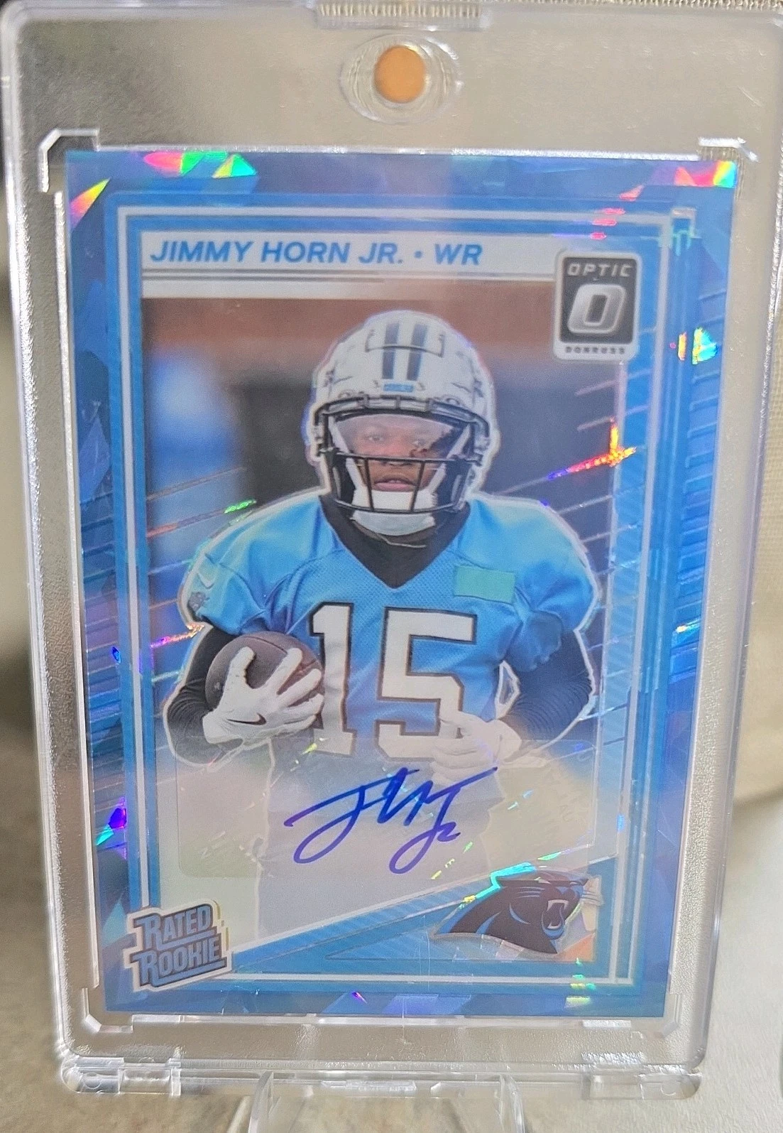 2025 Panini Donruss Optic Jimmy Horn Jr #281 Rated Rookie Auto Ice /25