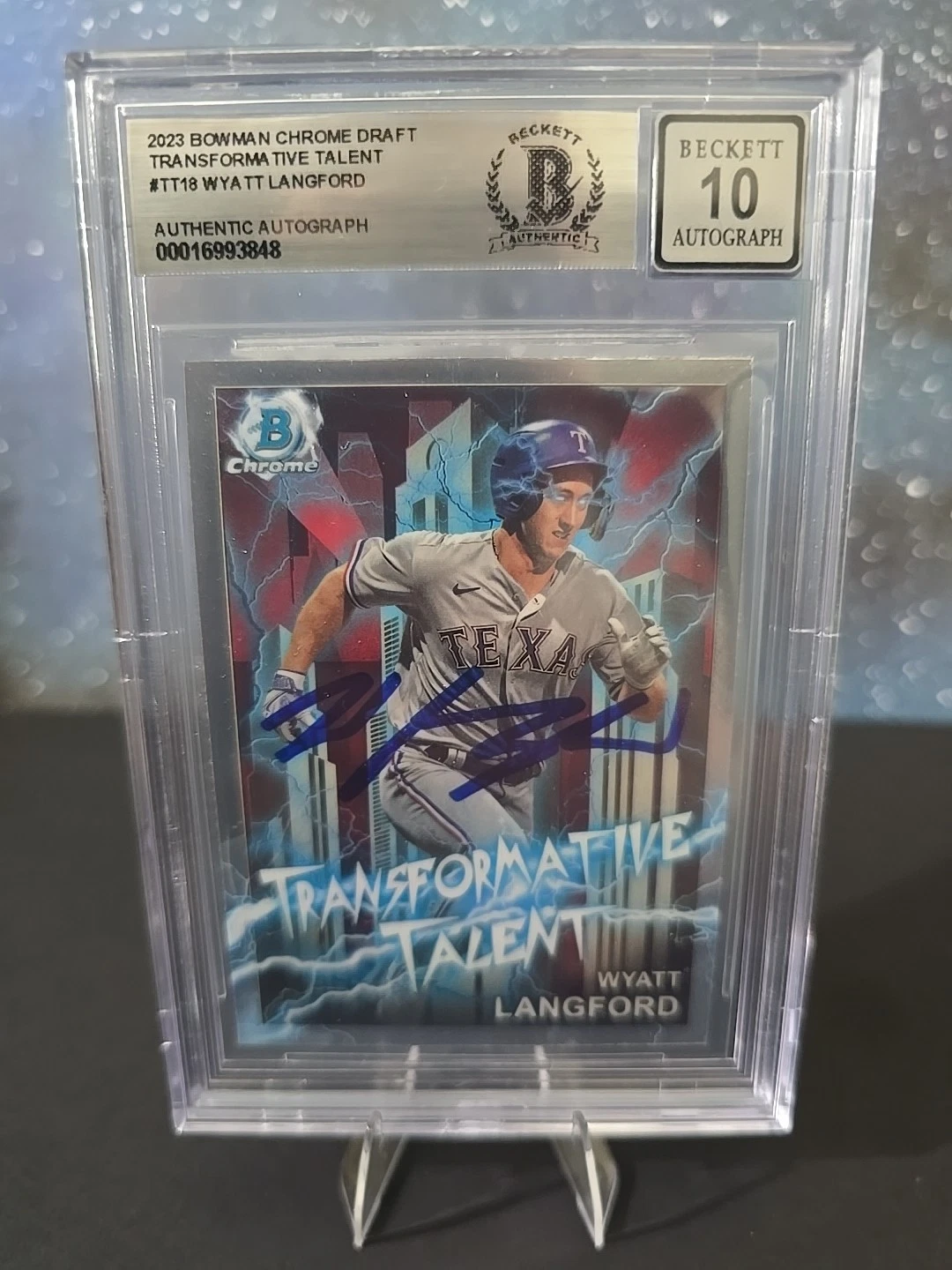 2023 Bowman Chrome Draft Wyatt Langford #TT-18 Transformative Talent