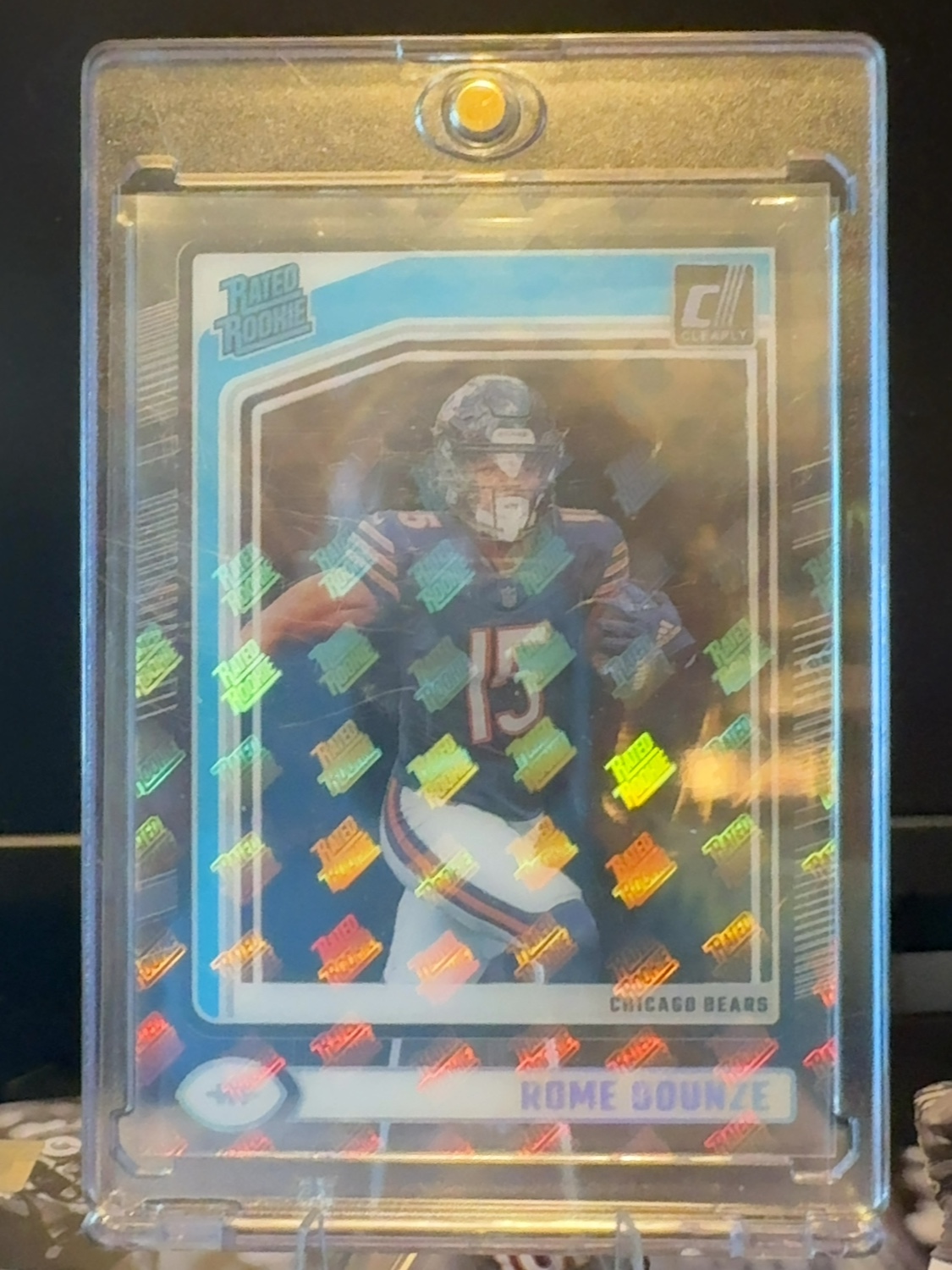 2024 Donruss Clearly Rome Odunze #60 Rated Rookies hologram