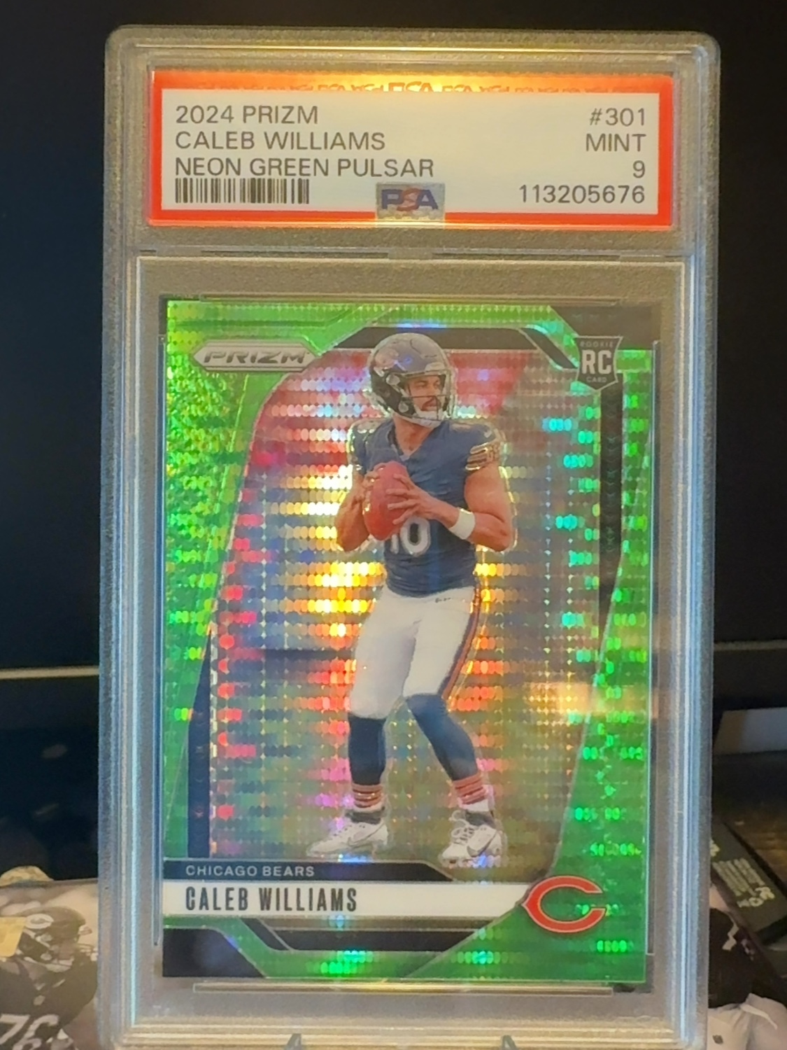 2024 Prizm Caleb Williams #301 Neon Green Pulsar
