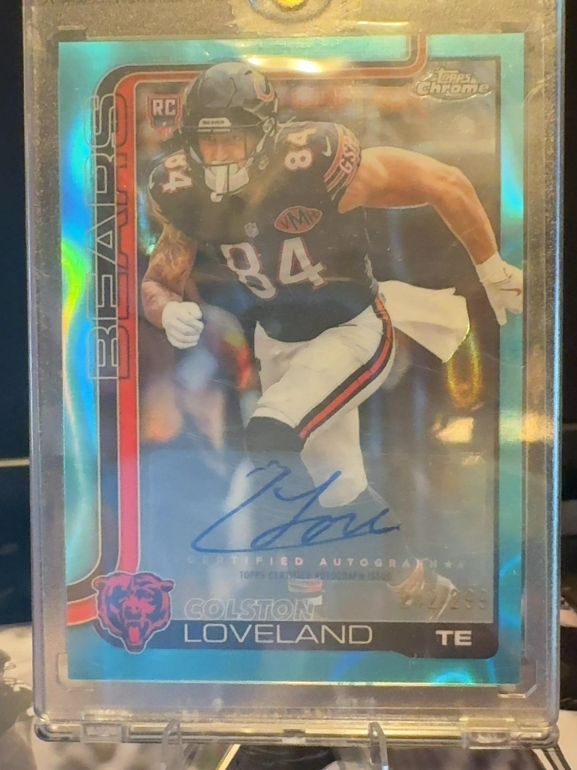 2025 Topps Chrome Colston Loveland #RA-CL Aqua Lava auto /299