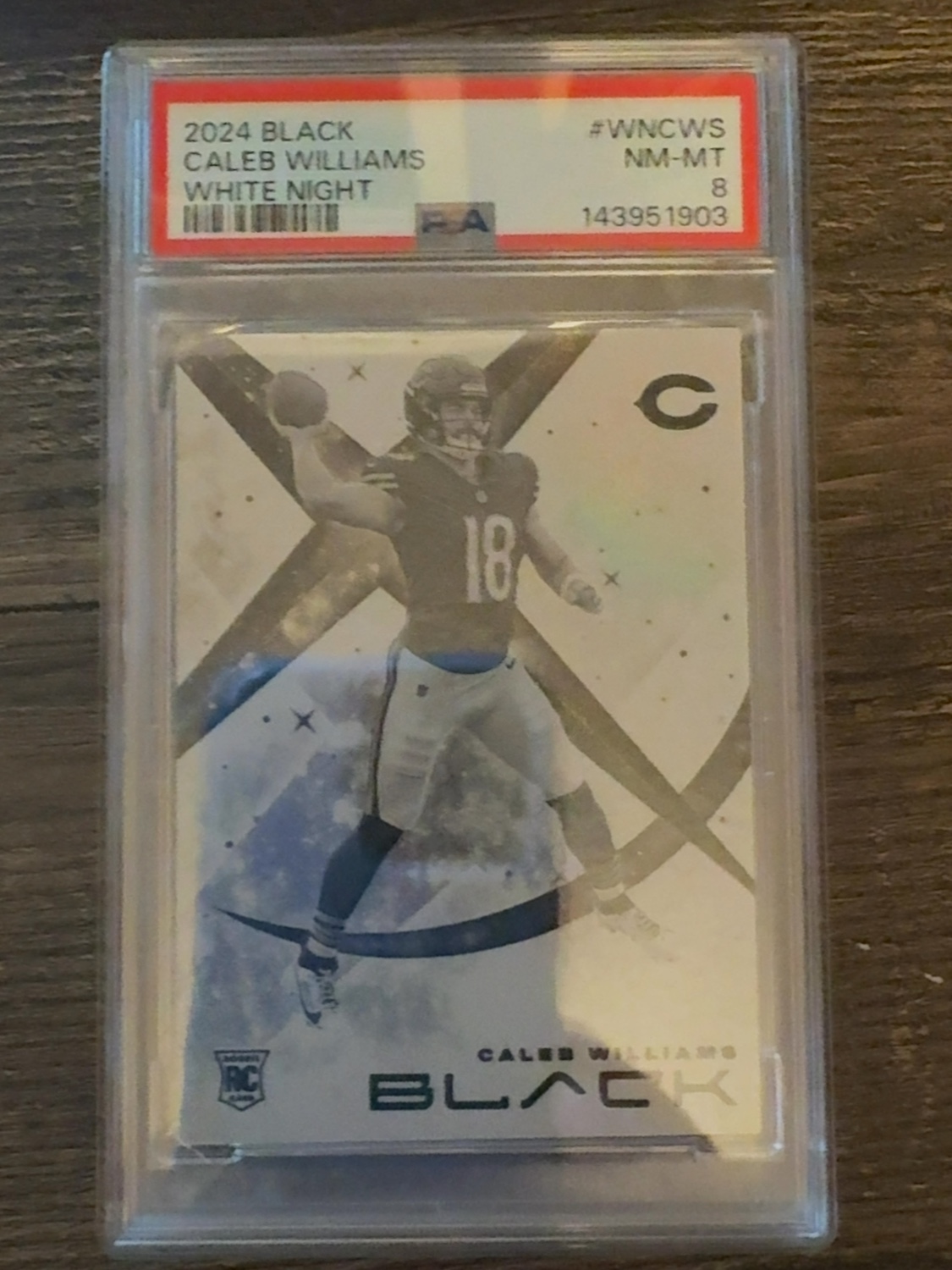 2024 Panini Black Caleb Williams #WNCWS White Night