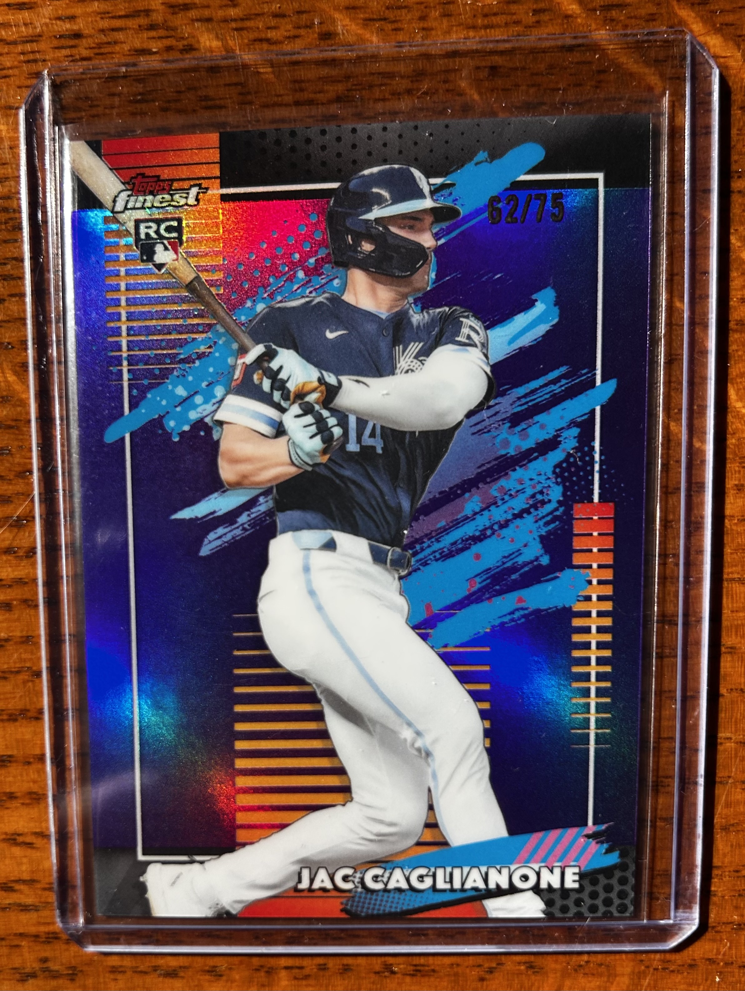2026 Topps Finest Jac Caglianone #101 Purple Refractors #’d 62/75