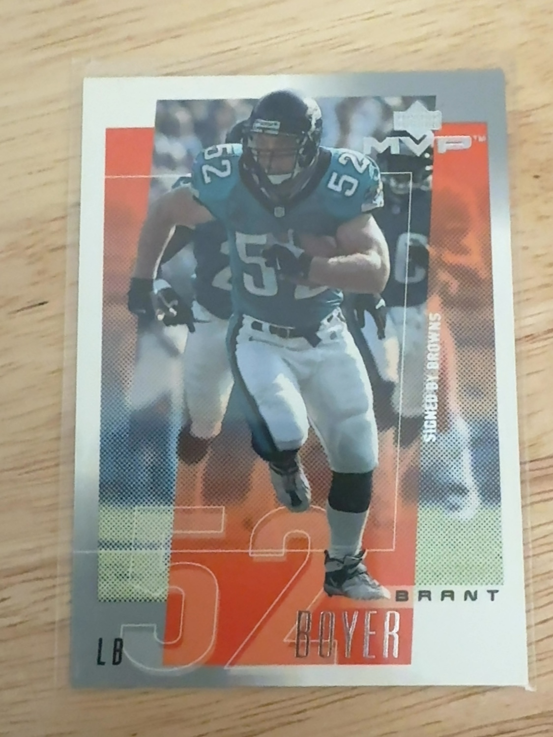 2001 Upper Deck MVP Brant Boyer rookie card - the only one ever made! Jacksonville Jaguars! San Francisco 49ers! #122