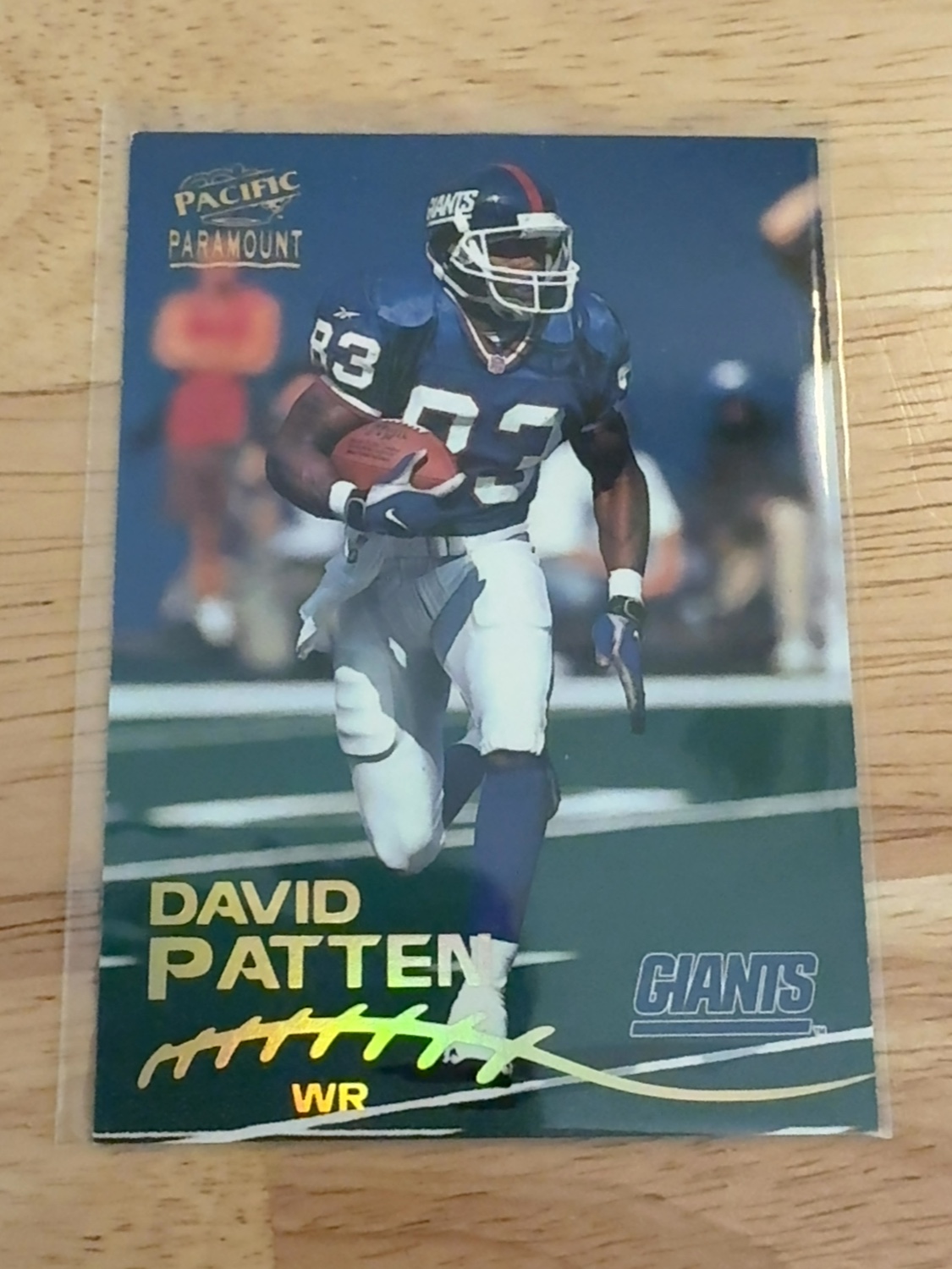 1998 Pacific Paramount David Patten rookie card- 1 of only 2 made! New England Patriots! New York Giants #155