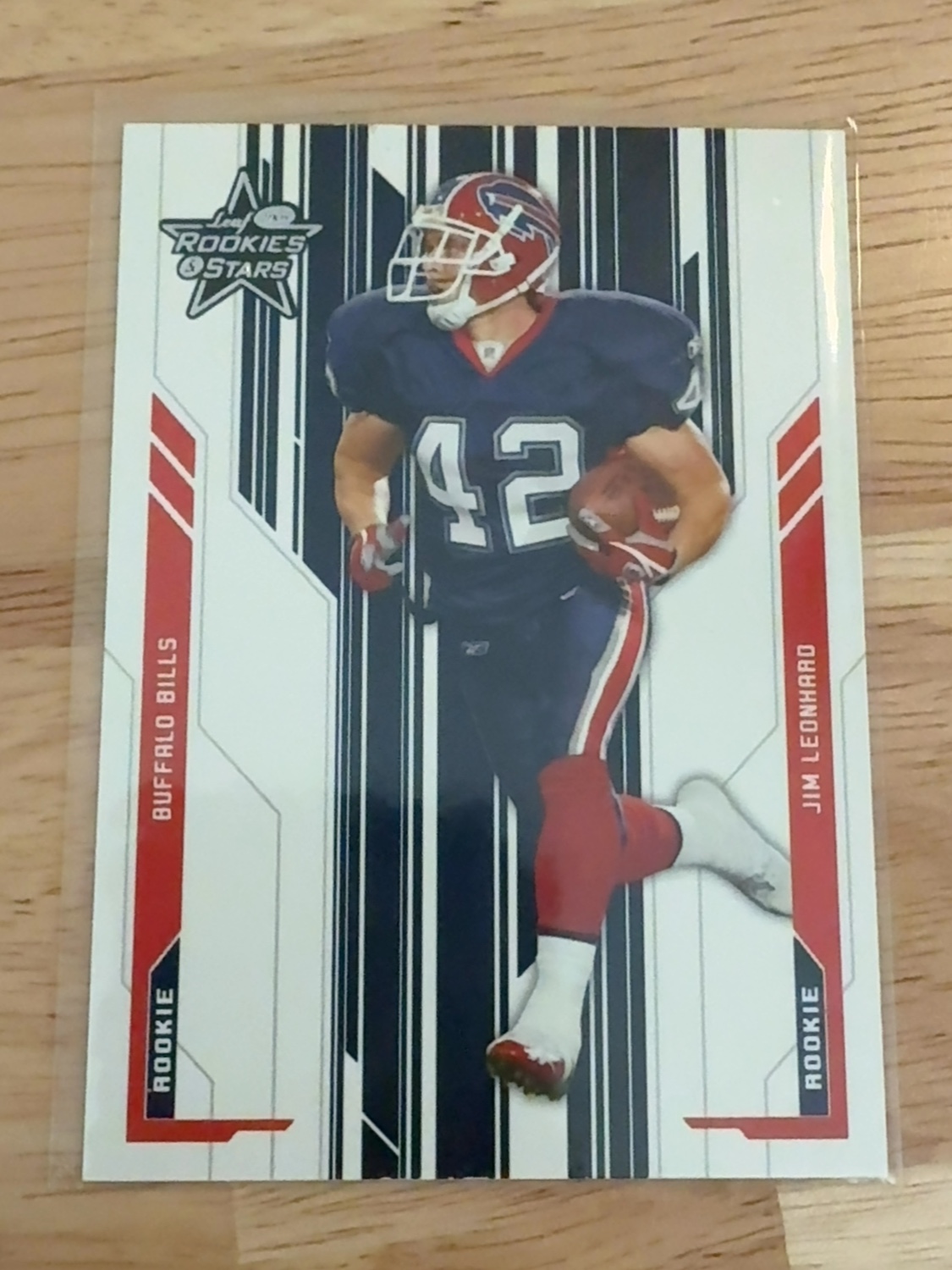 2005 Leaf Rookies & Stars Jim Leonhard rookie card- 1 of only 2 made! Buffalo Bills! Wisconsin Badgers! #121