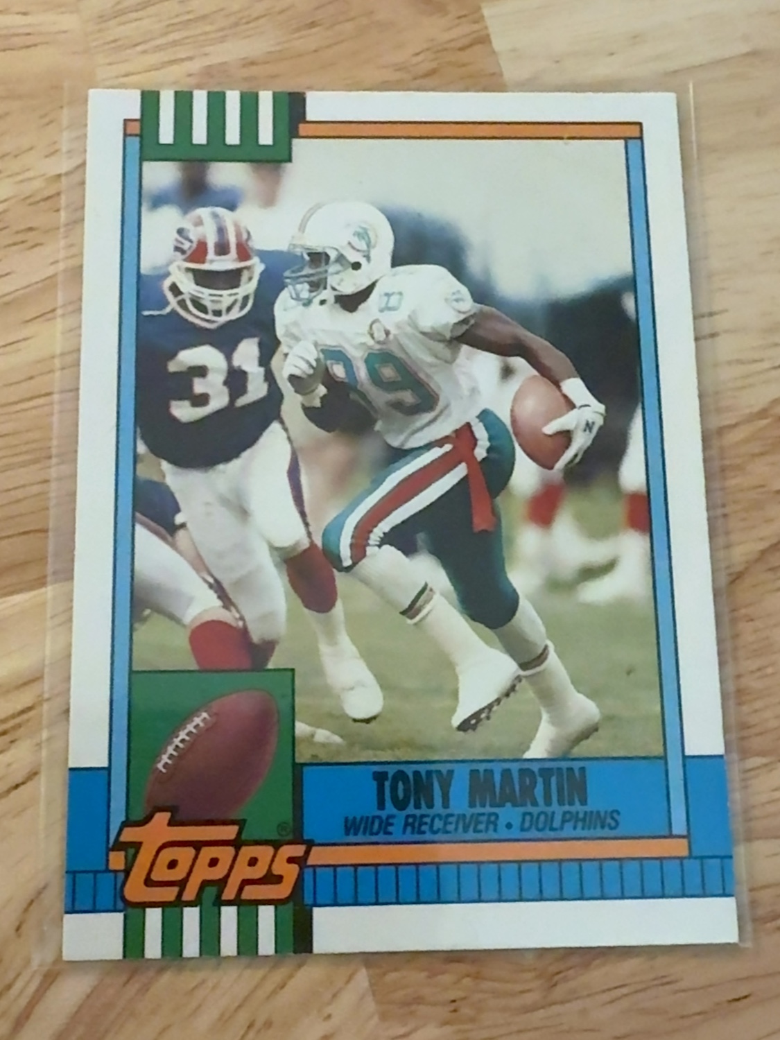 1990 Topps Traded Tony Martin rookie card- the only one made! Miami Dolphins! New York Jets! Atlanta Falcons #17T