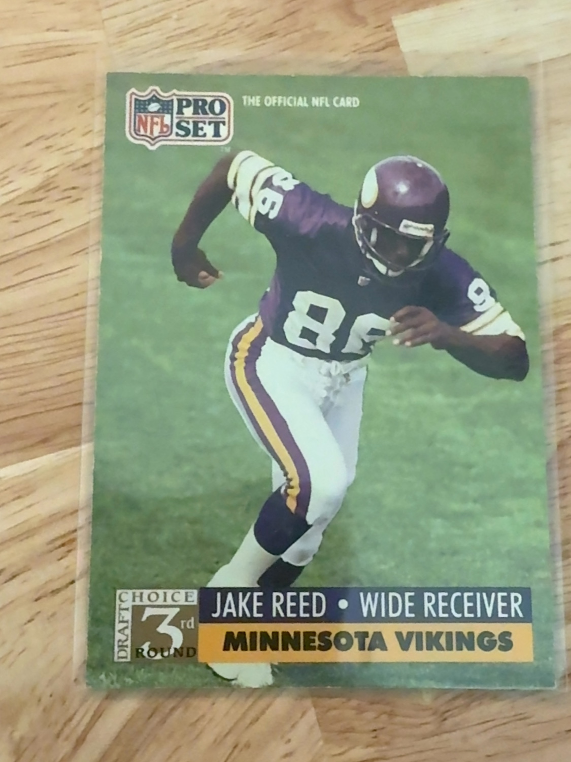 1991 Pro Set Jake Reed rookie card- 1 of only 3 true RC’s made! Minnesota Vikings! New Orleans Saints #797