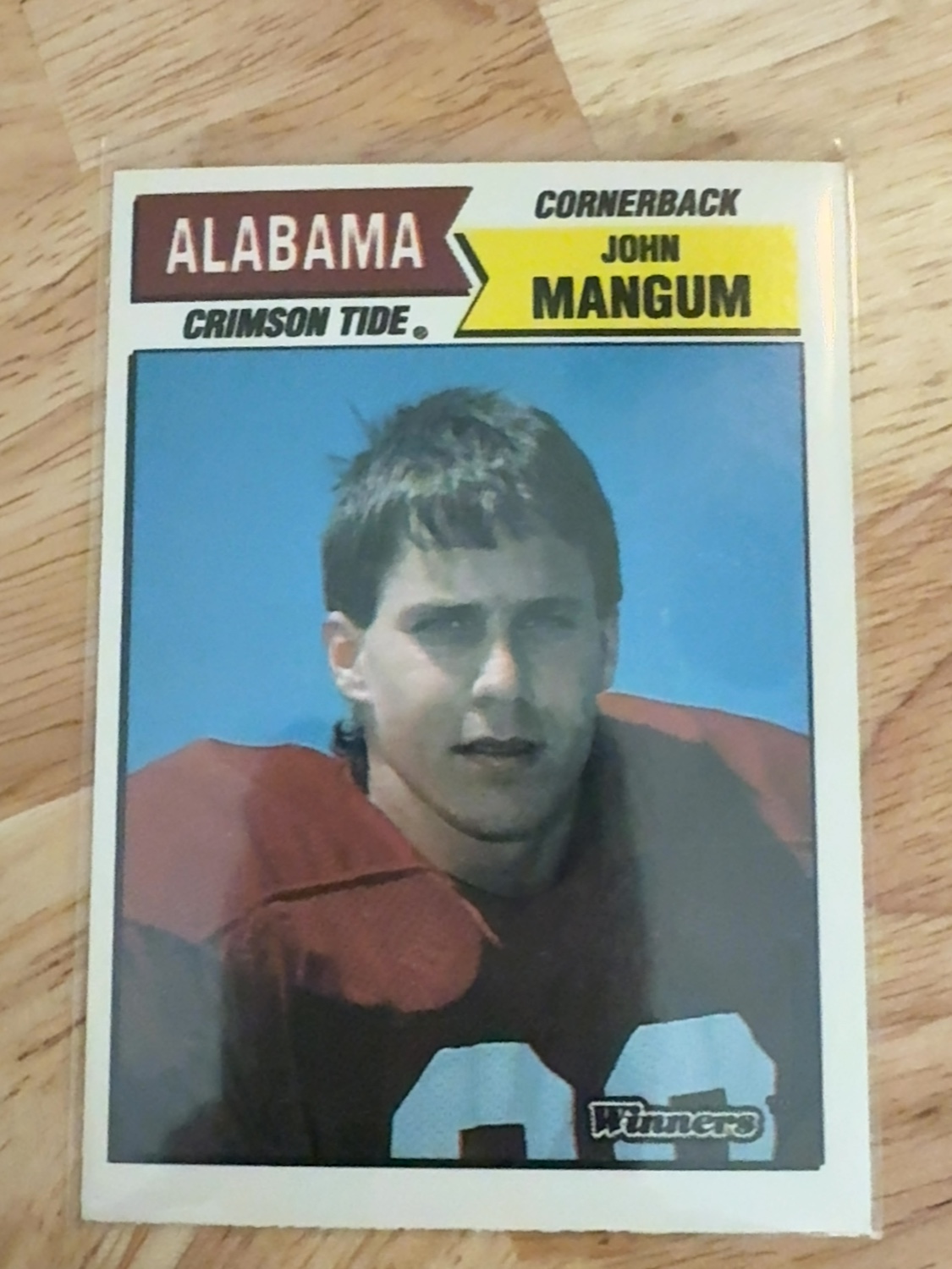 1988 Winners John Mangum pre-rookie card! Alabama Crimson Tide! Chicago Bears!! #No #