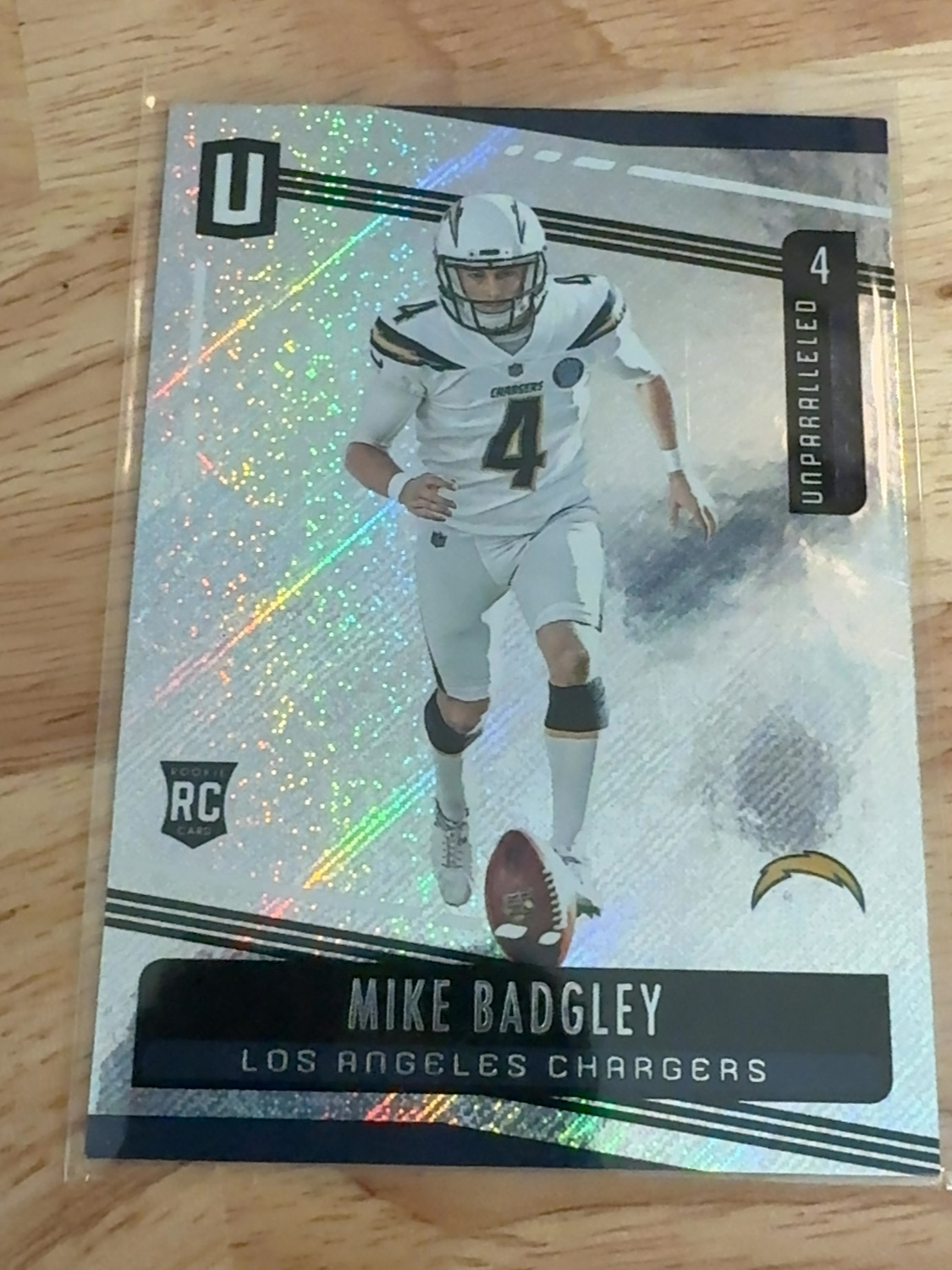 2019 Panini Unparalleled Michael Badgley RC- his only rookie made!! “The Money Badger!” Chargers! Colts! Lions #93