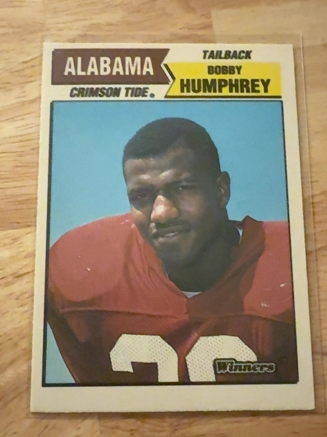 1988 Winners Bobby Humphrey pre-rookie- first card ever printed! Alabama Crimson Tide! Denver Broncos! #No #