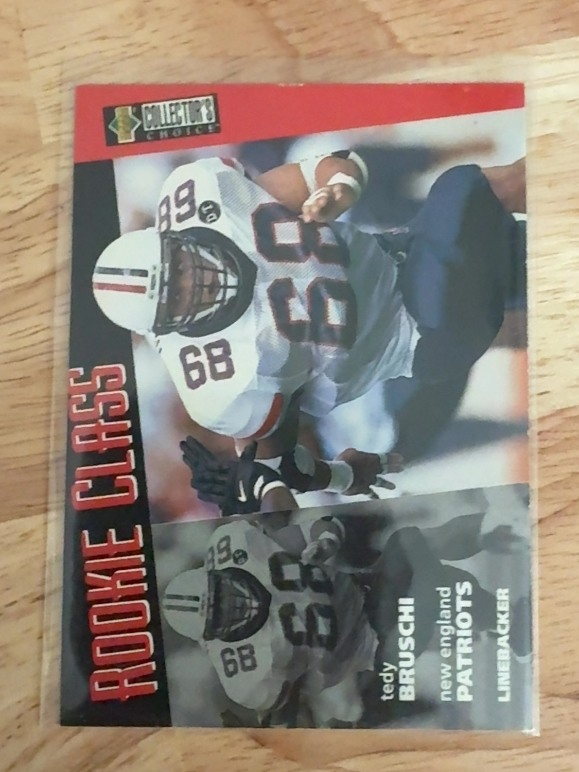 1996 Upper Deck Collector’s Choice Tedy Bruschi rookie card- 1 of only 4 true rookies made!! New England Patriots! Arizona Wildcats! #37