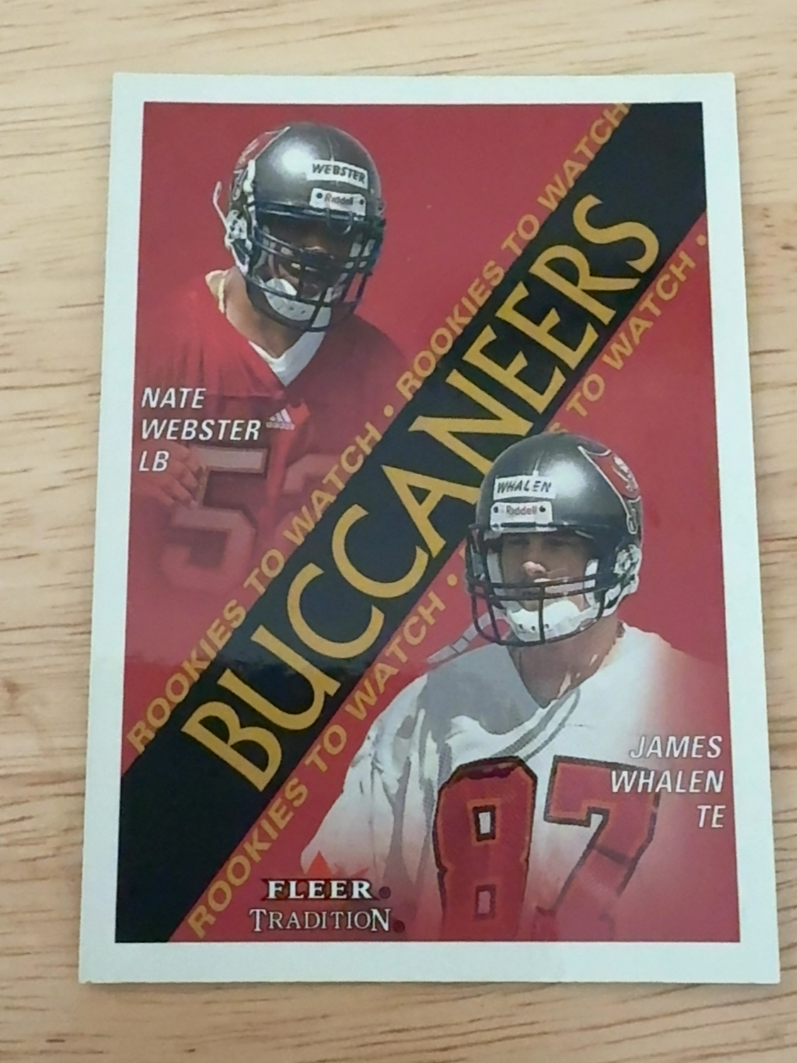 2000 Fleer Tradition Nate Webster rookie card - 1 of only 4 made! Tampa Bay Buccaneers #363 GLOSSY Parallel