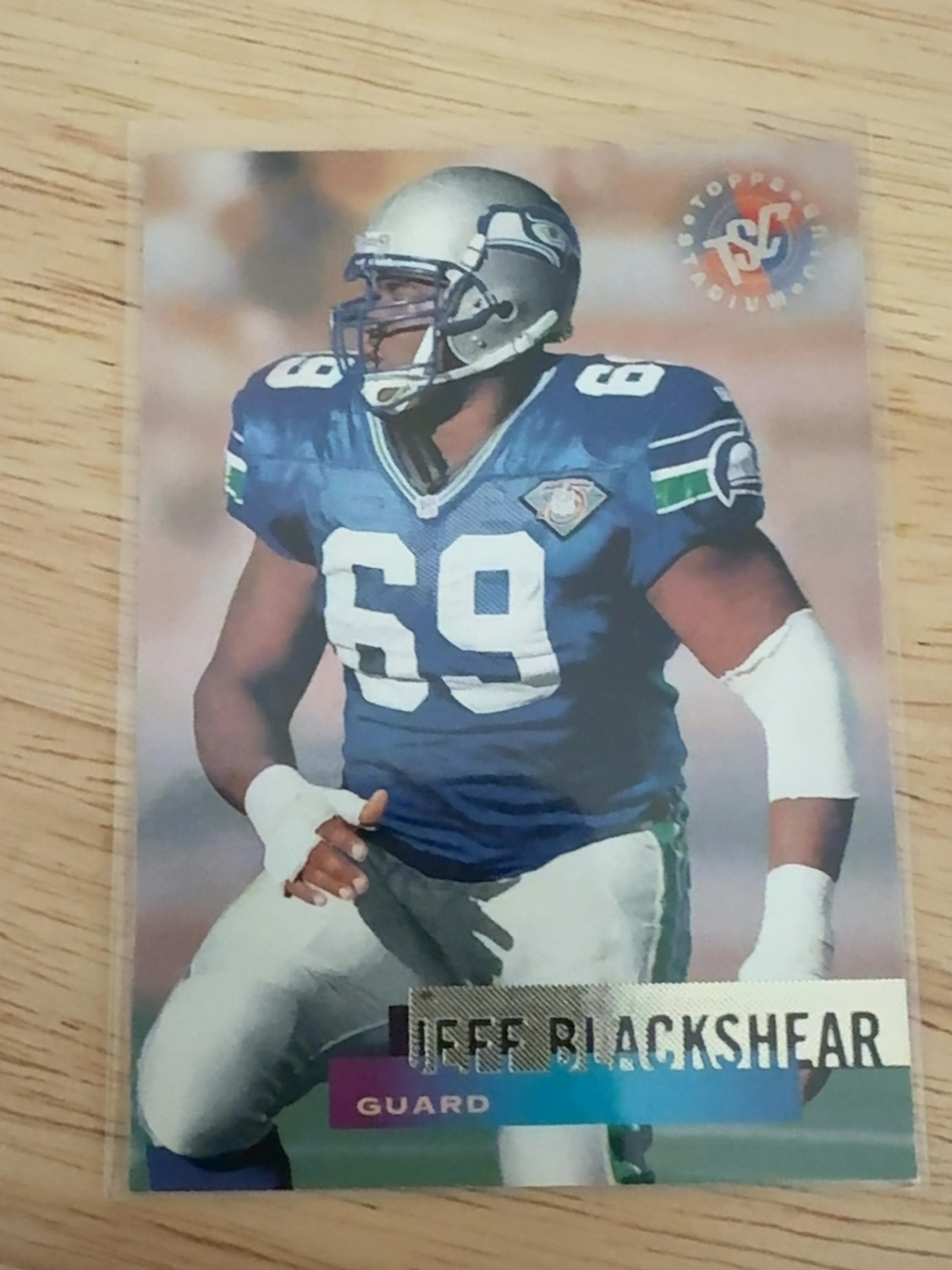 1995 Stadium Club Jeff Blackshear rookie card - the only true RC ever made! Seattle Seahawks! Baltimore Ravens! #92