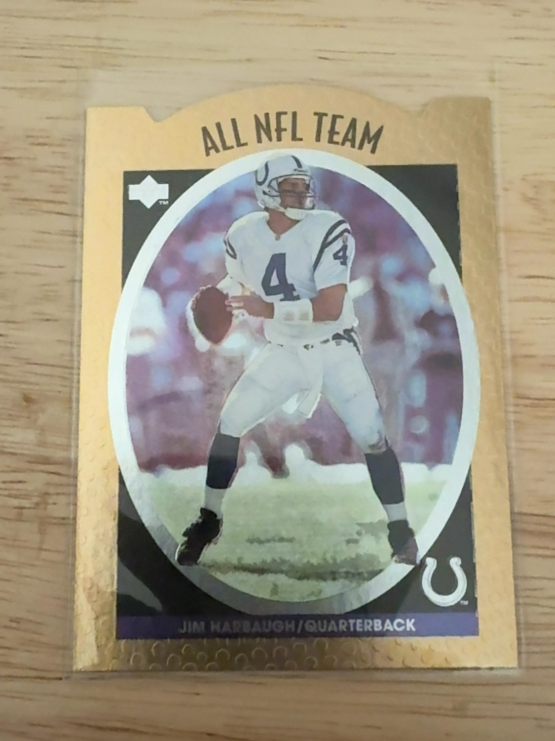1996 Upper Deck Jim Harbaugh rare All NFL Team insert Indianapolis Colts Chicago Bears #AN8 Silver Collection Die-Cut