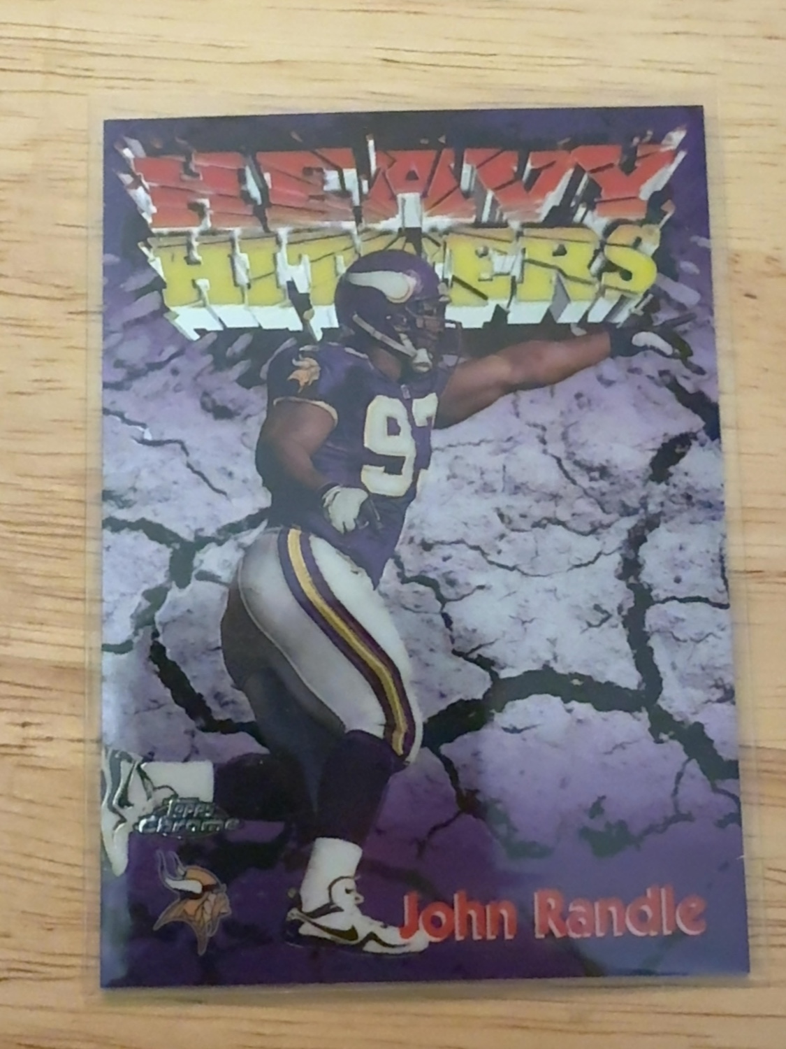 1998 Topps Chrome John Randle Rare Career Best Insert Minnesota Vikings! #29 Heavy Hitters