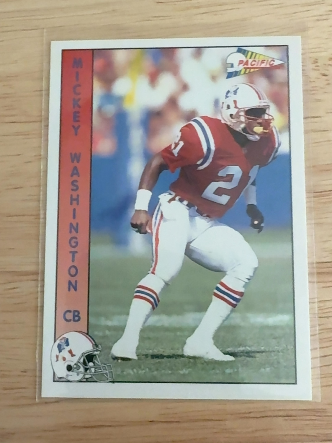 1992 Pacific Mickey Washington rookie card- the only one there is!! New England Patriots!! #521