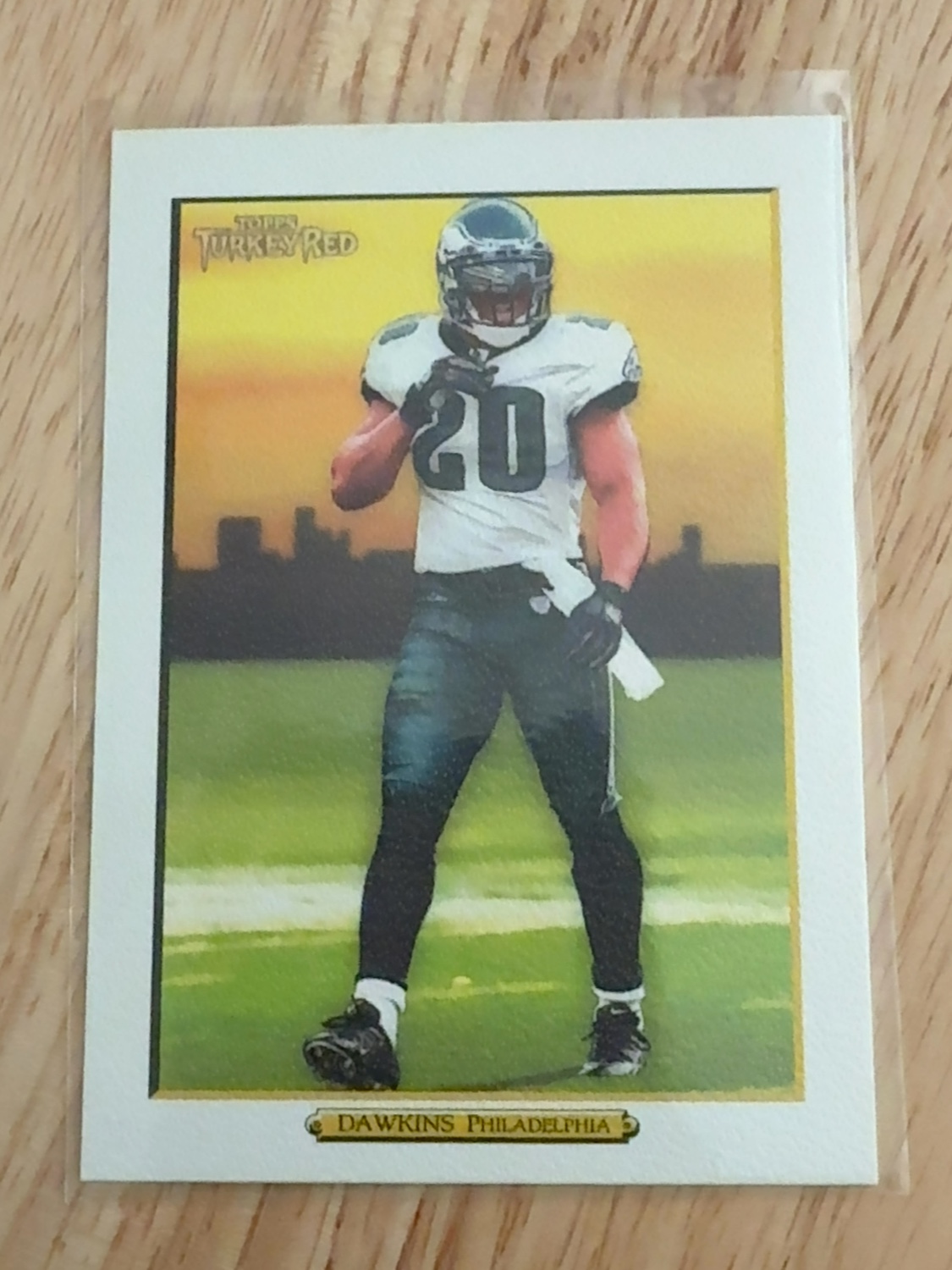 2005 Tops Turkey Red Brian Dawkins Philadelphia Eagles! White Border Parallel! #70