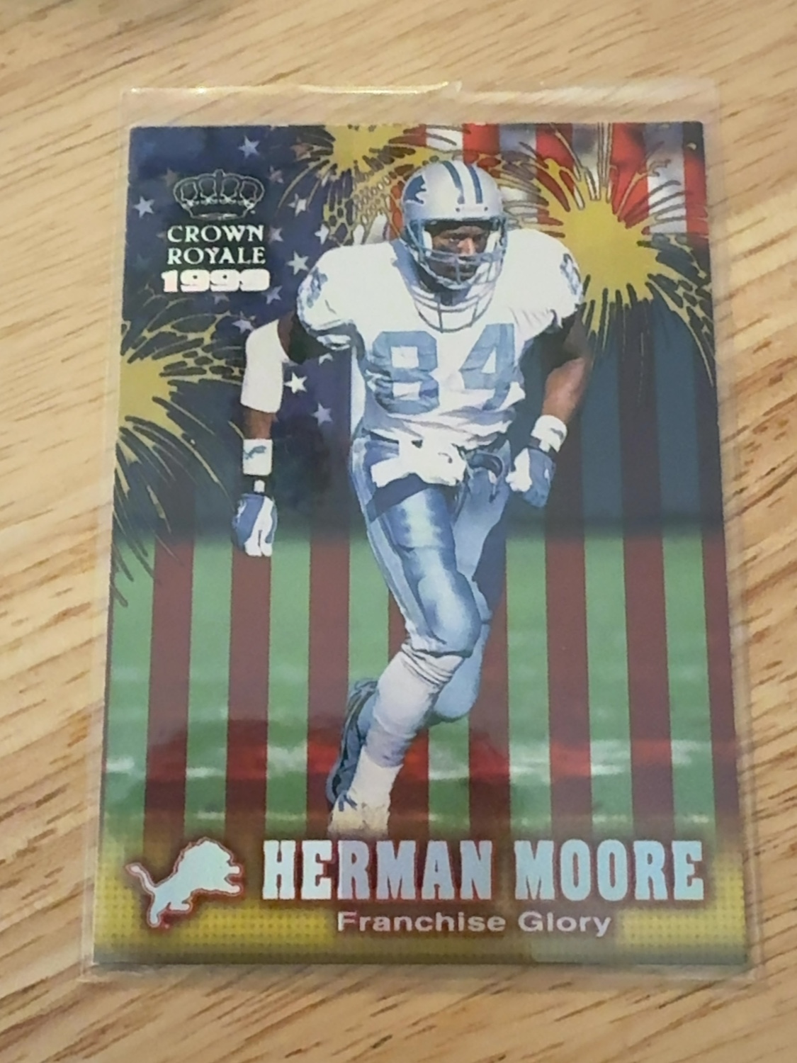 1999 Crown Royale Herman Moore Franchise Glory Insert card! Detroit Lions! #6