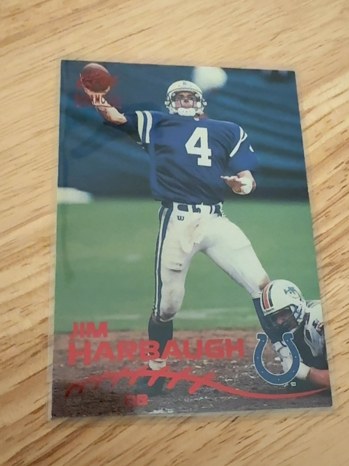 1998 Pacific Paramount Jim Harbaugh Red Foil Parallel! Indianapolis Colts! Chargers! #98