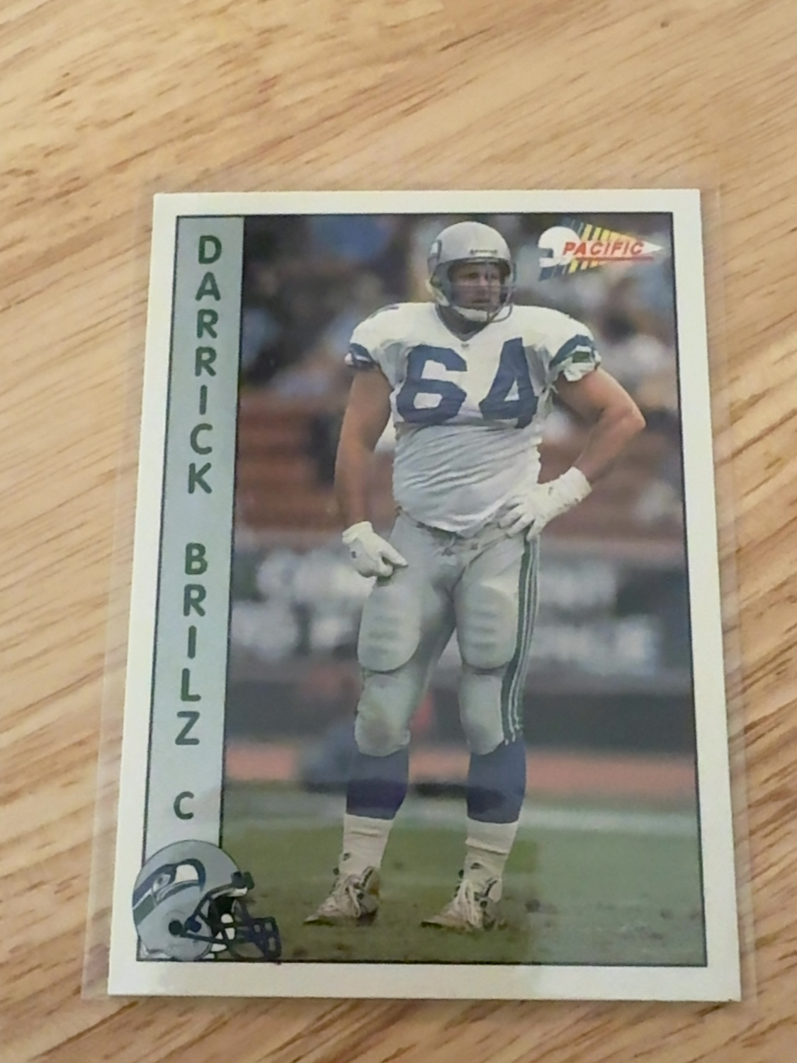 1992 Pacific Darrick Brilz rookie card - the only one made!! Seattle Seahawks! Cincinnati Bengals! #617