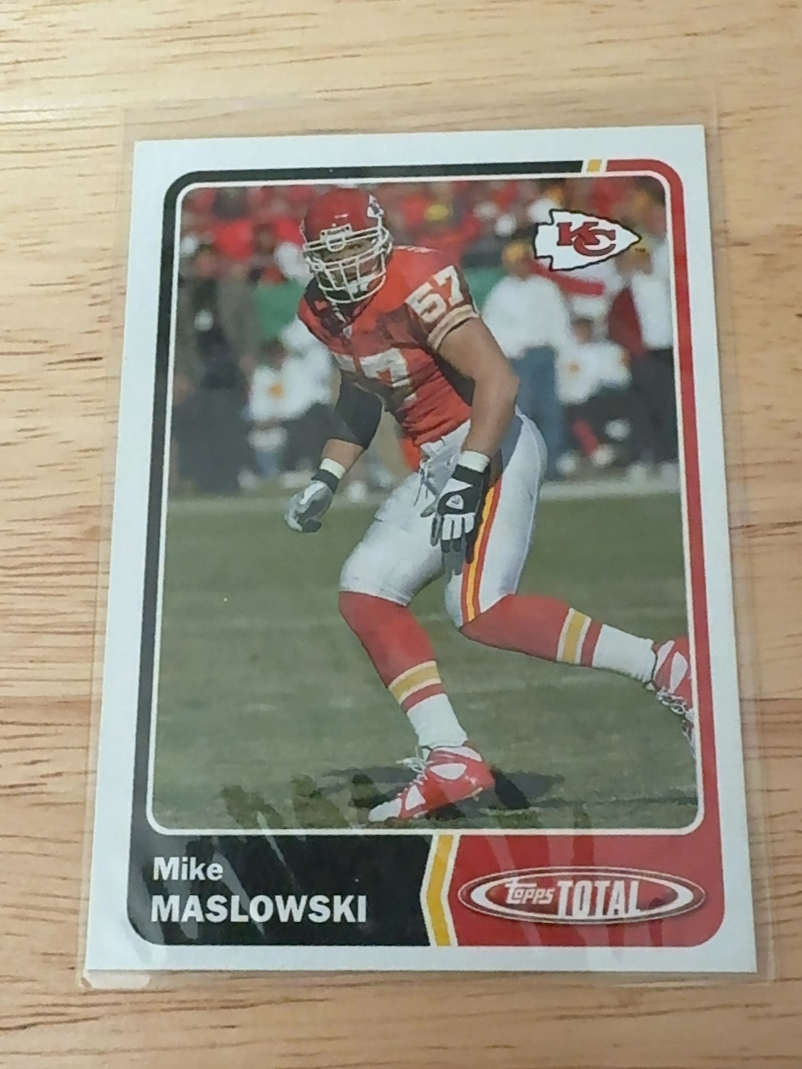 2003 Topps Total Mike Maslowski Only True Rookie Card ever made! Kansas City Chiefs! #240