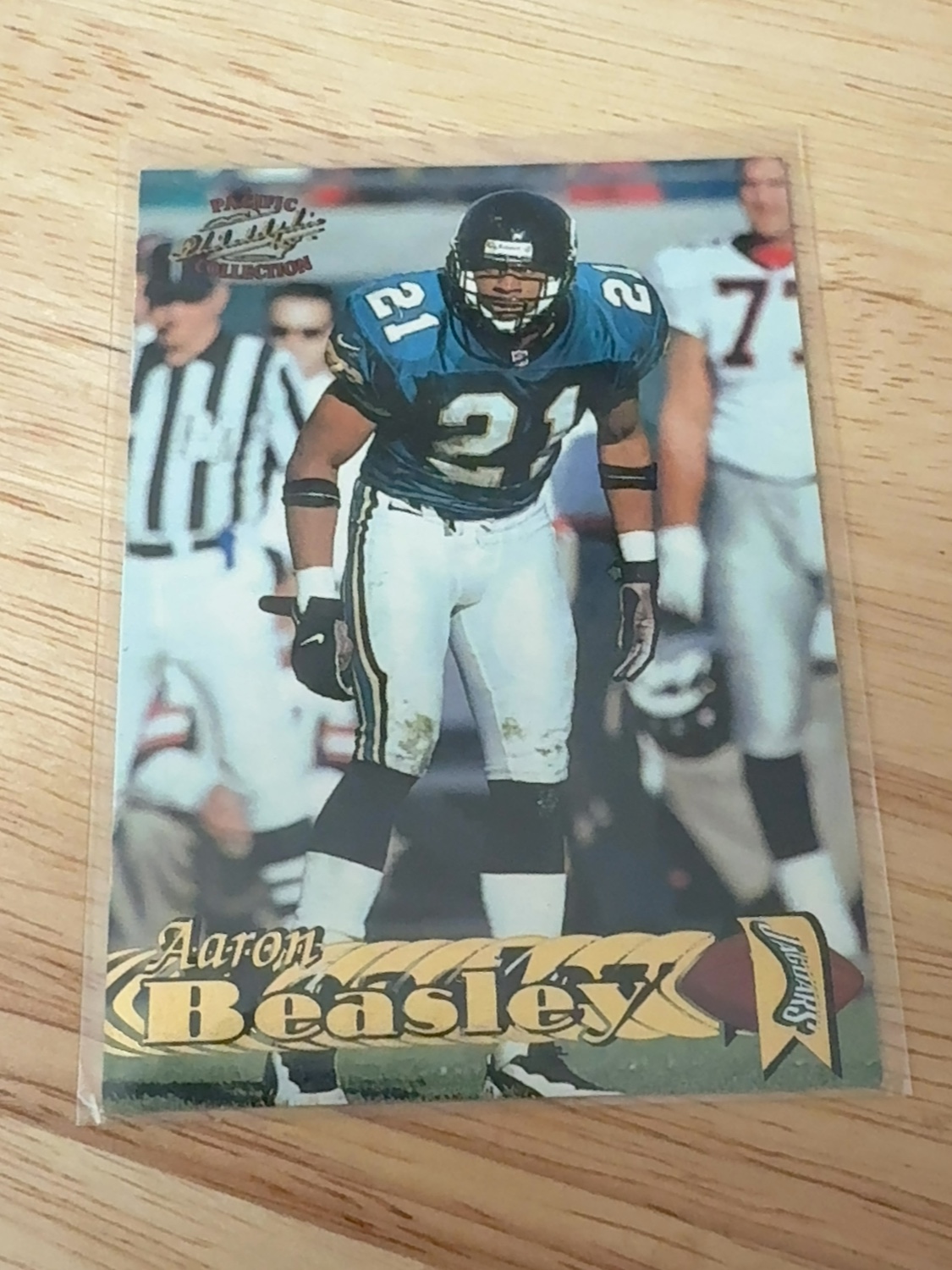 1997 Pacific Philadelphia Aaron Beasley rookie card - 1 of only 2 made! Jacksonville Jaguars! #83 Gold Parallel
