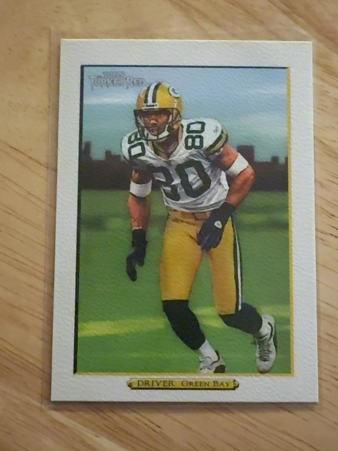 2005 Topps Turkey Red Donald Driver White Border Parallel! Green Bay Packers! #24