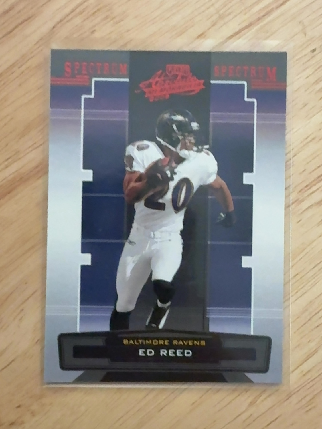 2005 Playoff Absolute Memorabilia Ed Reed Spectrum Red Foil Parallel! Baltimore Ravens! #12
