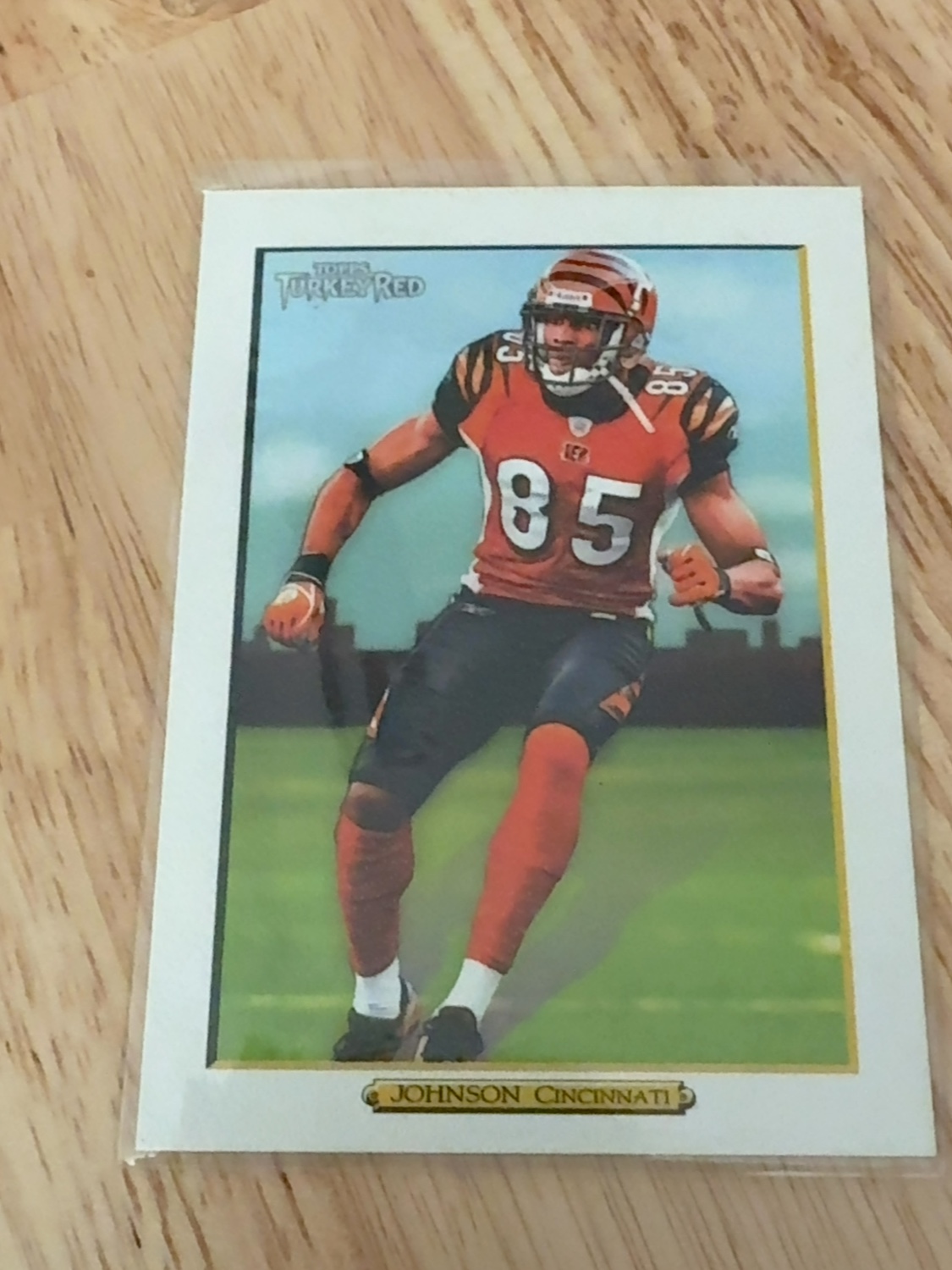 2005 Topps Turkey Red Chad Johnson White Border Parallel! Cincinnati Bengals! Ochocinco! #61
