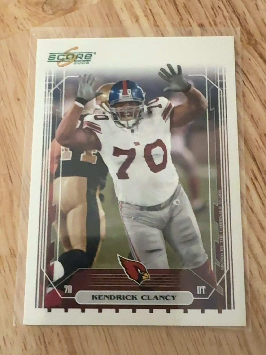 2006 Score Kendrick Clancy rookie card - the only one ever made! New York Giants! New Orleans Saints! #311 Image Variation