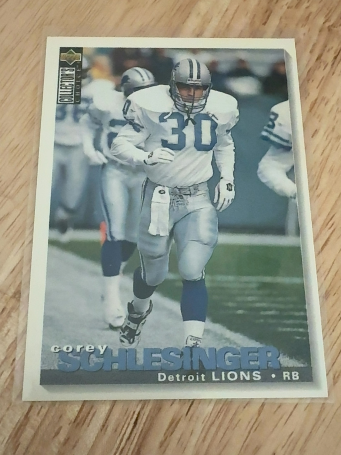 1995 Upper Deck Collector’s Choice Update Cory Schlesinger rookie card - 1 of only 2 made!! Detroit Lions! #U159 Uncorrected Error